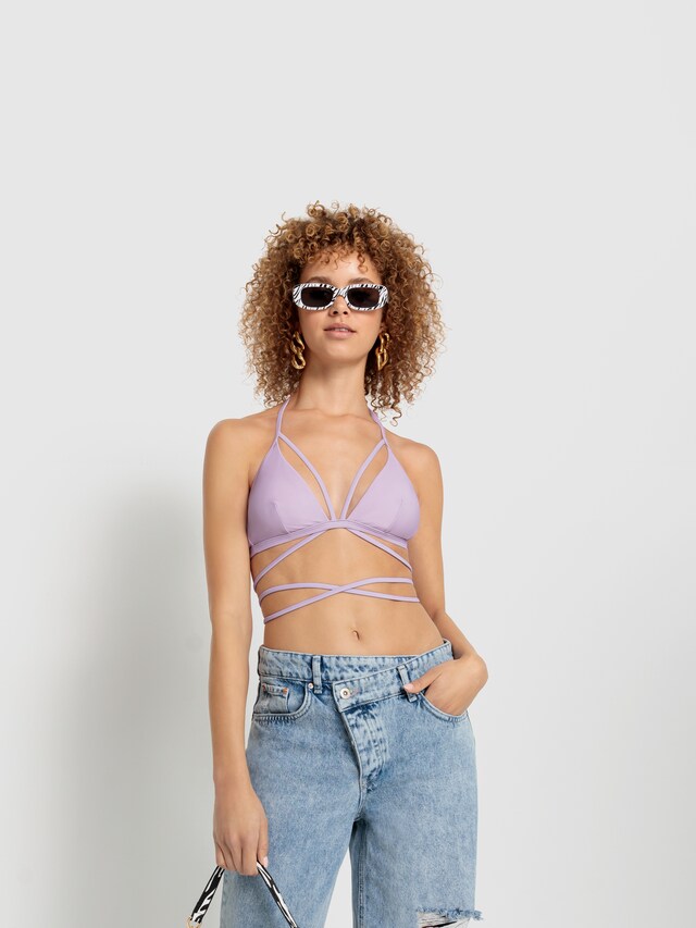 LSCN by LASCANA, Bikini felső 'Gina', lila, 2 kép a 4 közül
