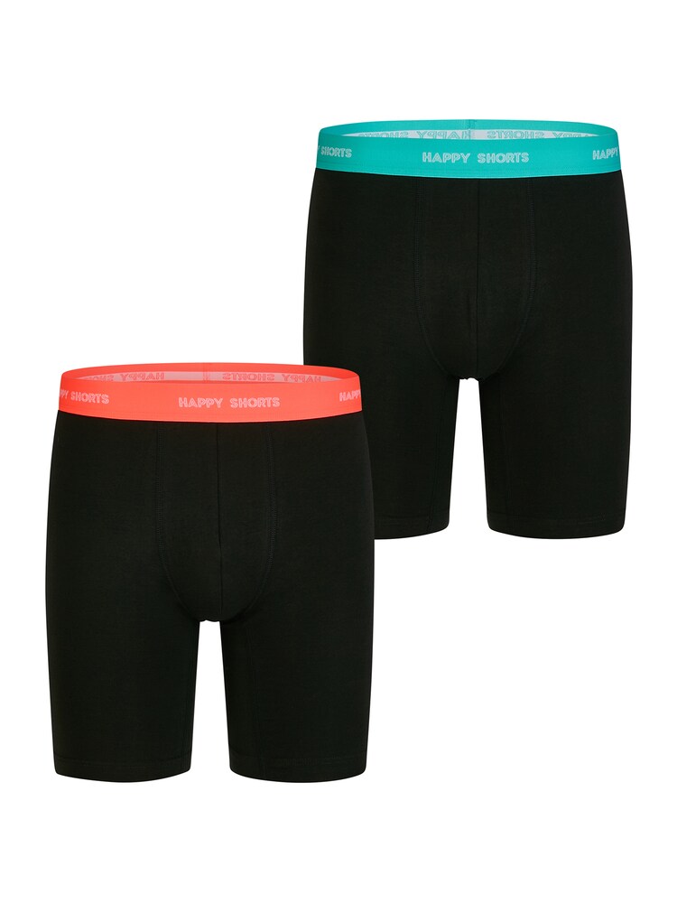 Happy Shorts Langer Boxer ' Jersey Boxer Briefs ' Herren Größe L schwarz