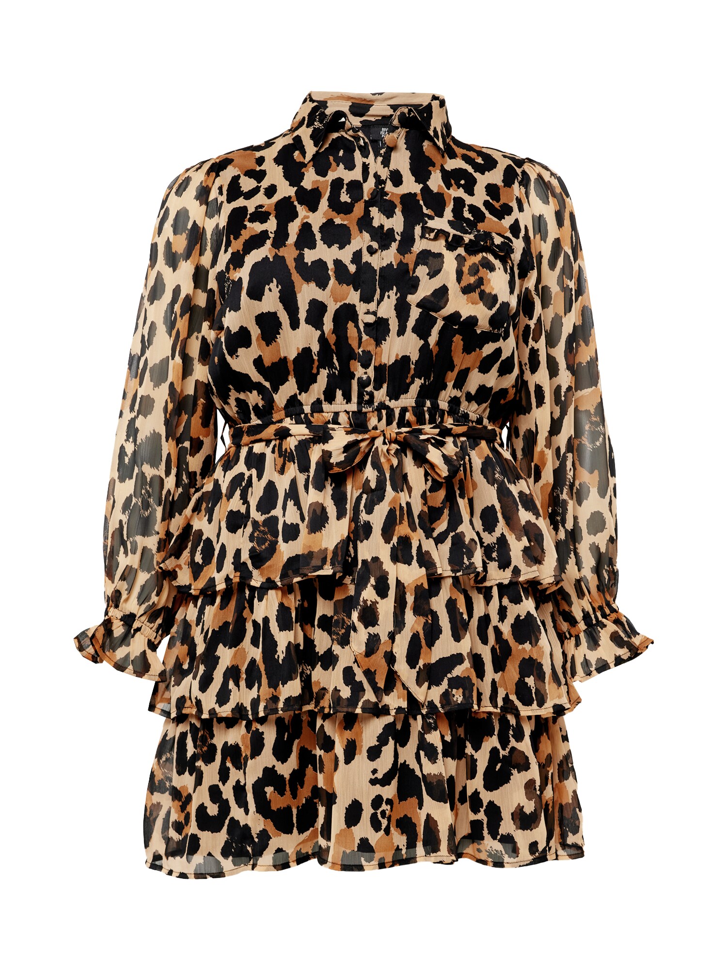 River Island Plus Rochie tip bluză  maro / maro deschis / negru