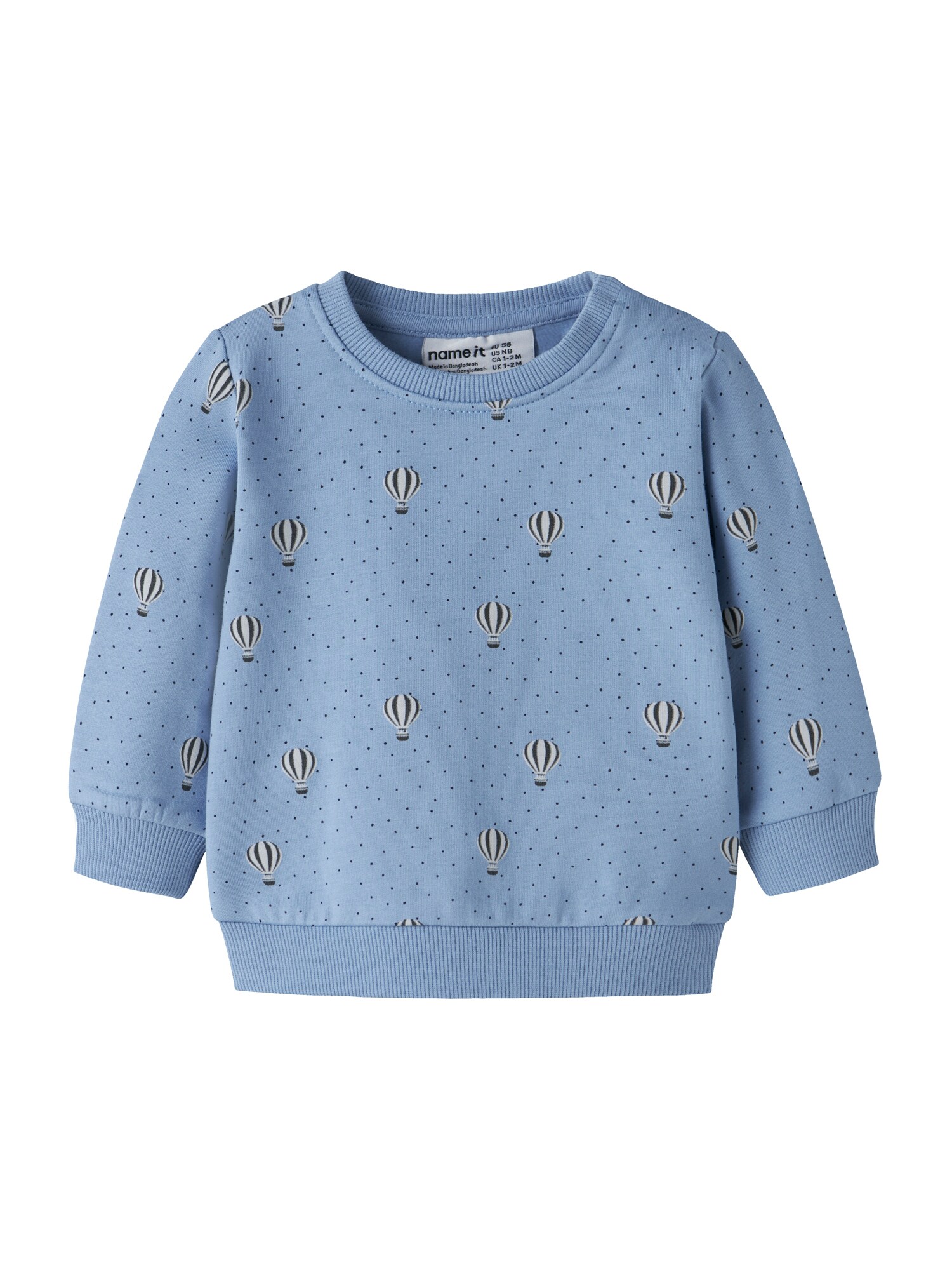 NAME IT Bluză de molton NBMVIMMER  bleumarin / albastru regal / gri deschis