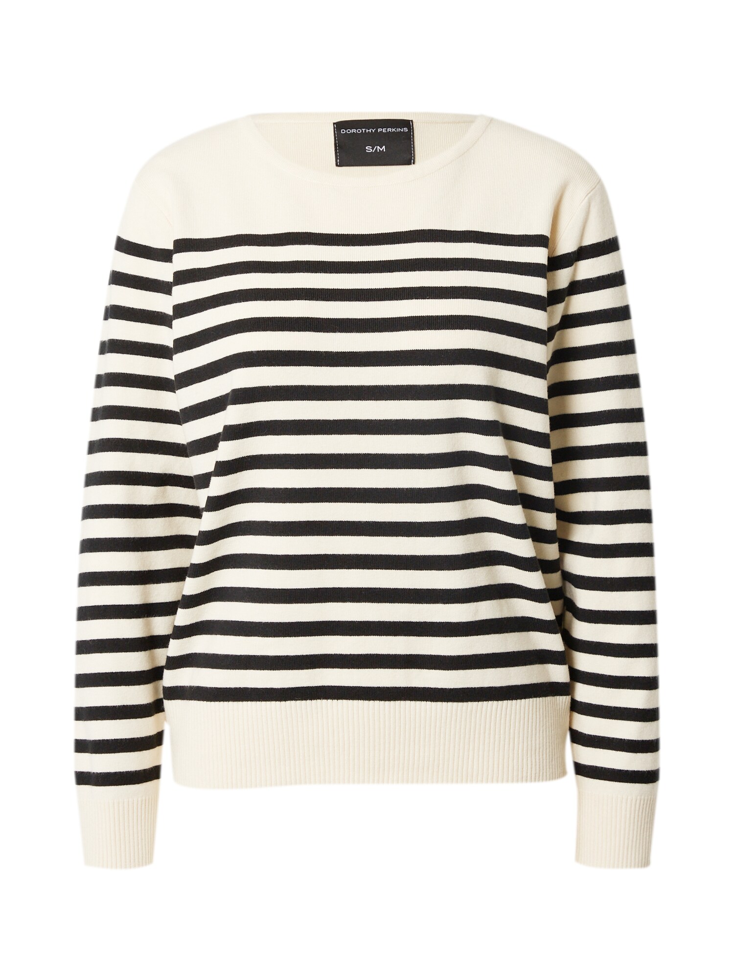 Dorothy Perkins Sveter slonová kosť / čierna