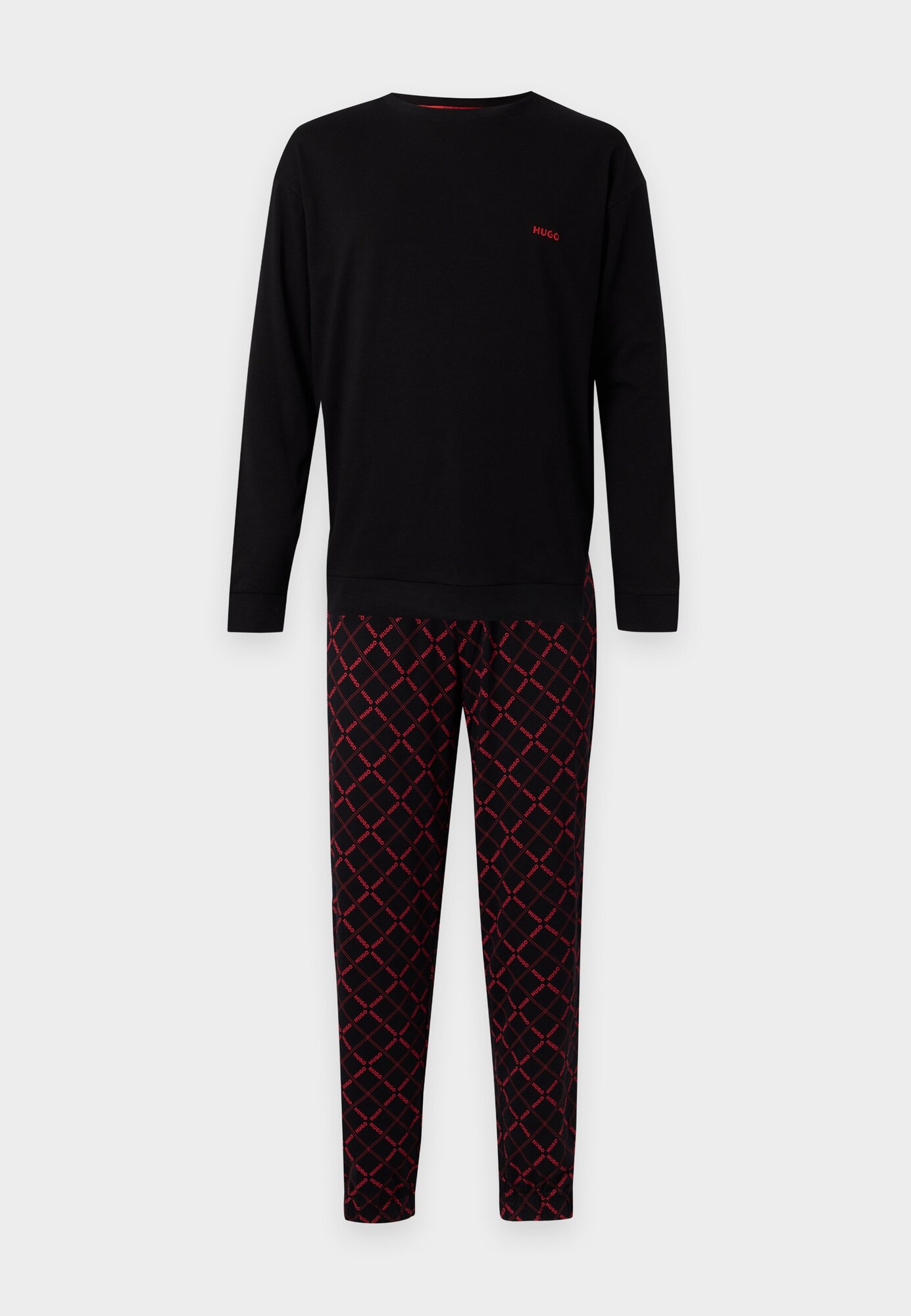 HUGO Pijama largo 'ELION' rojo / negro – imagen 1