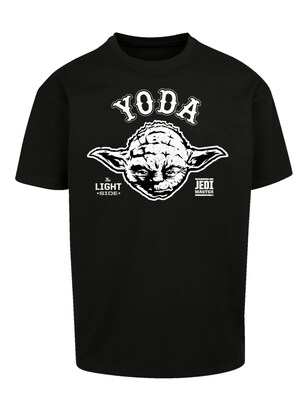 F4NT4STIC Shirt ‘Star Wars Yoda Grand Master’ Zwart / Wit