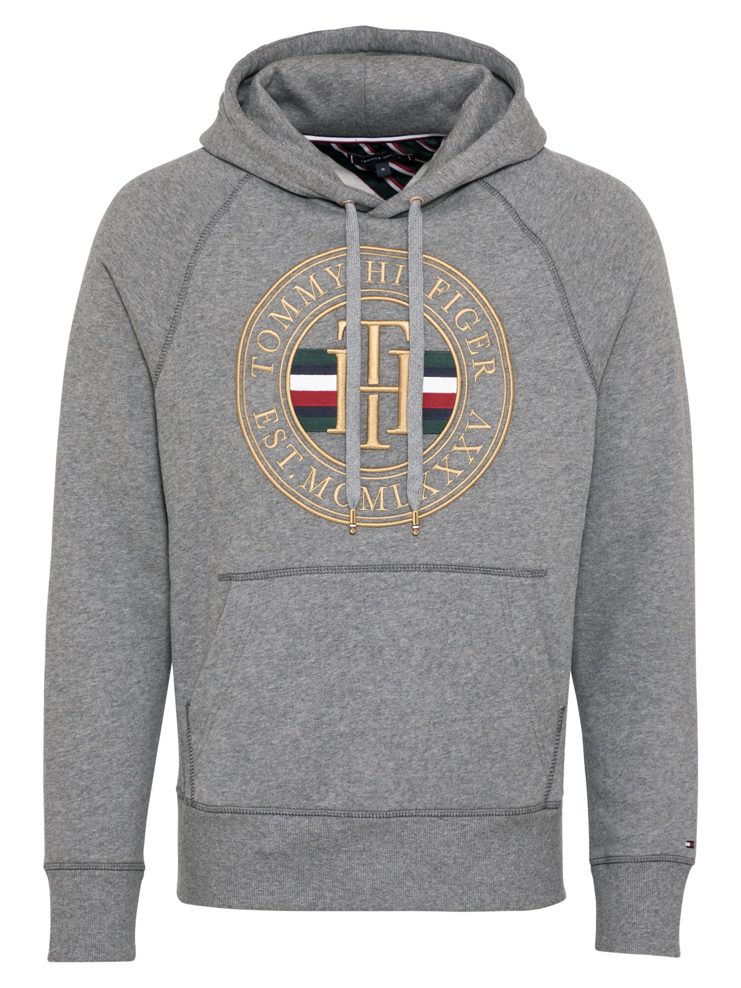 TOMMY HILFIGER Megztinis be užsegimo  margai pilka / mišrios spalvos