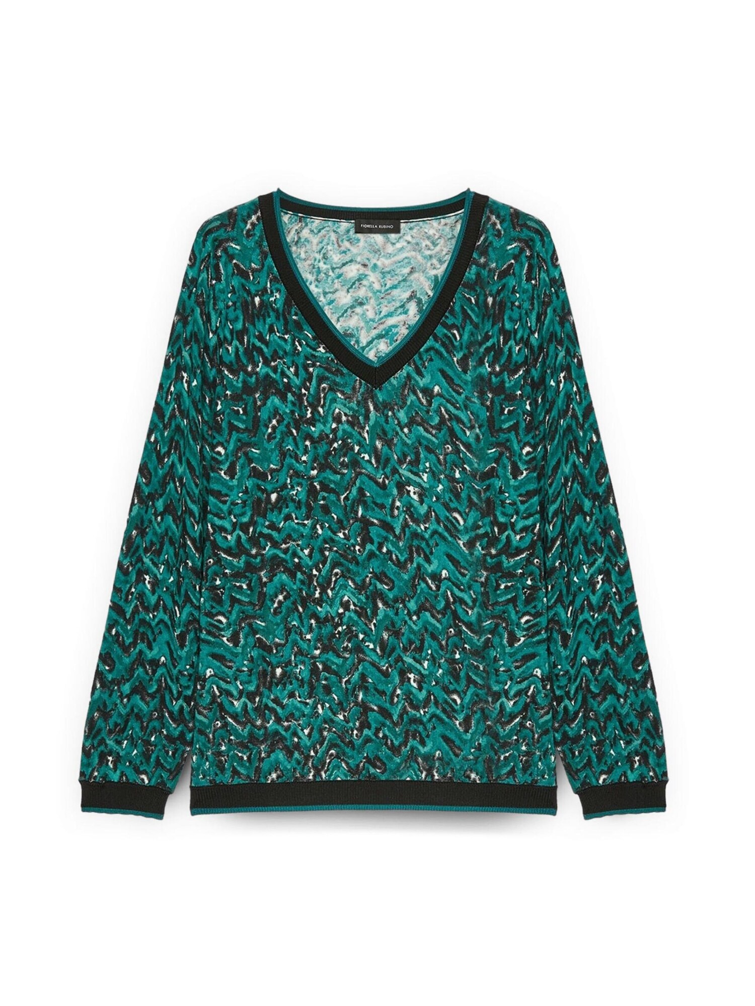 Fiorella Rubino Jersey  azul moteado