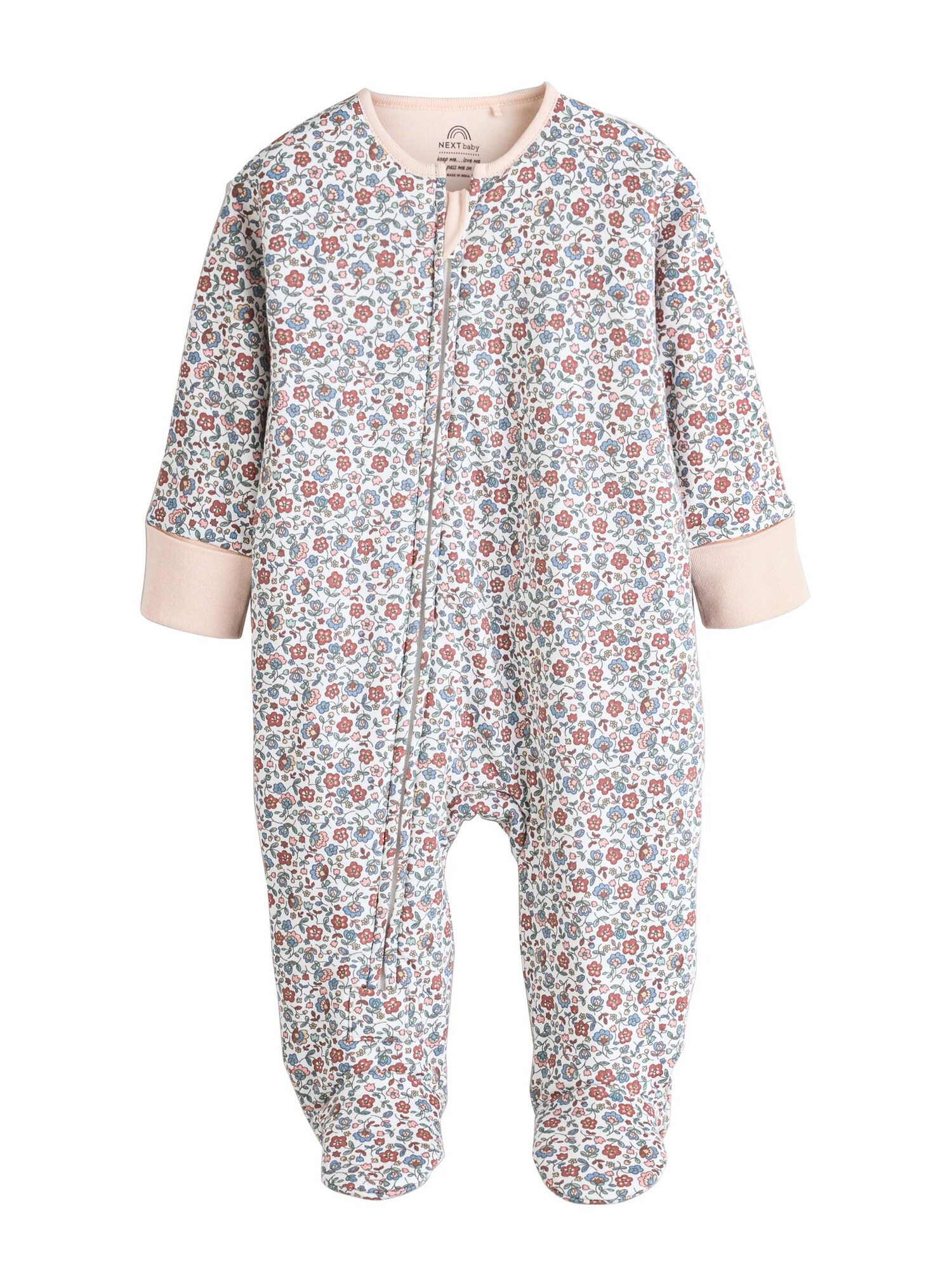 Next Pijamale  ecru / verde închis / roz deschis / roșu