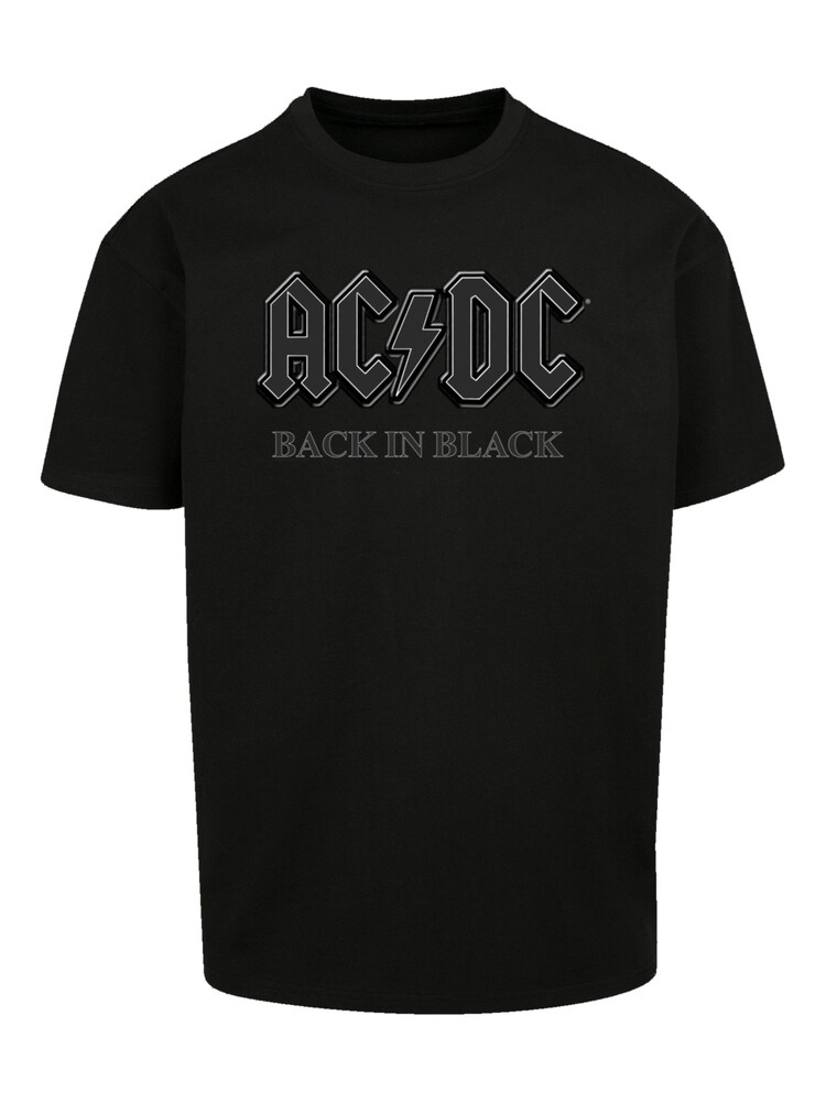 F4NT4STIC T-Shirt 'ACDC Back In Black' Herren Größe XXXL grau / schwarz