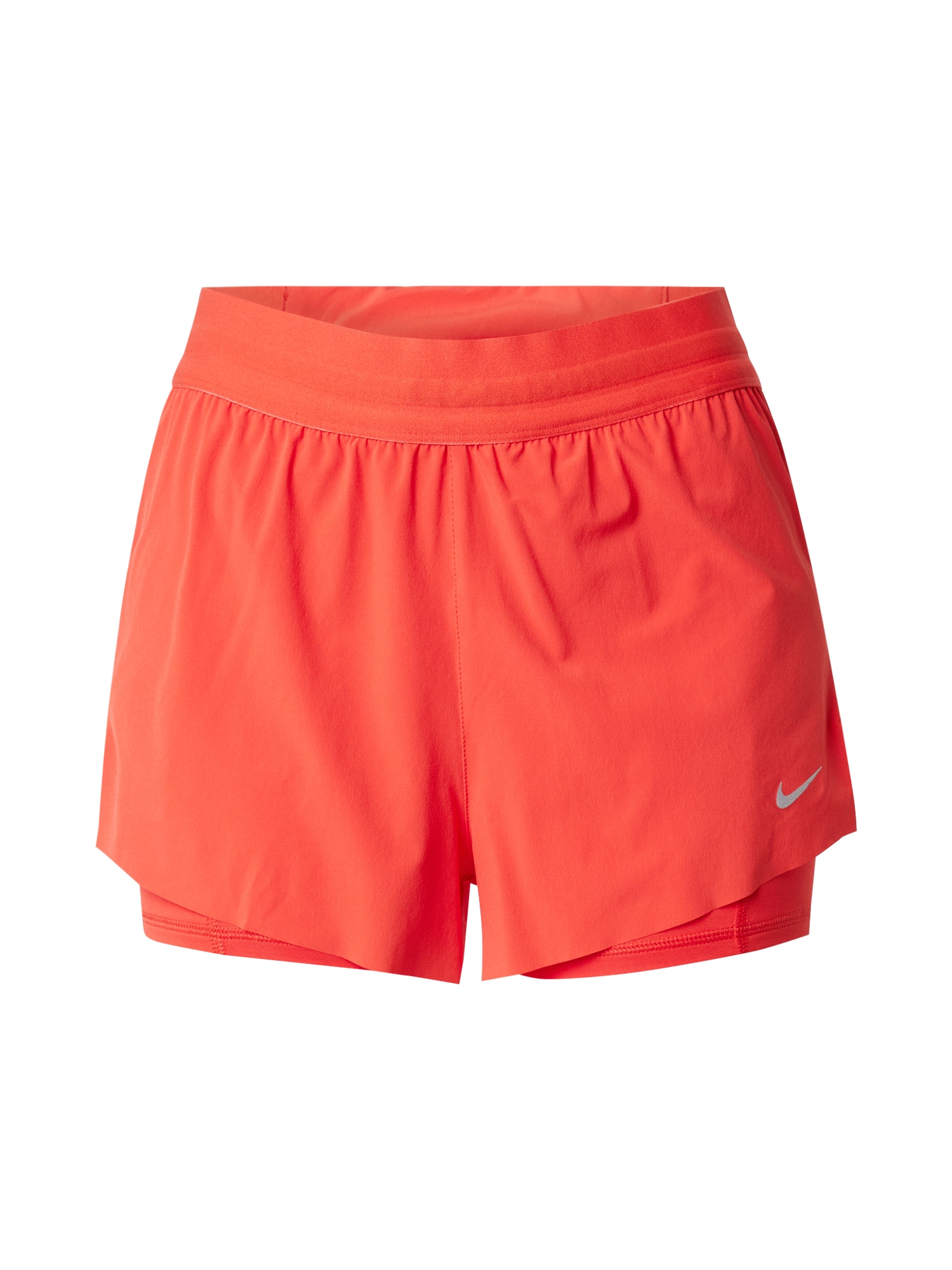 NIKE Pantaloni sport  roșu orange / alb murdar