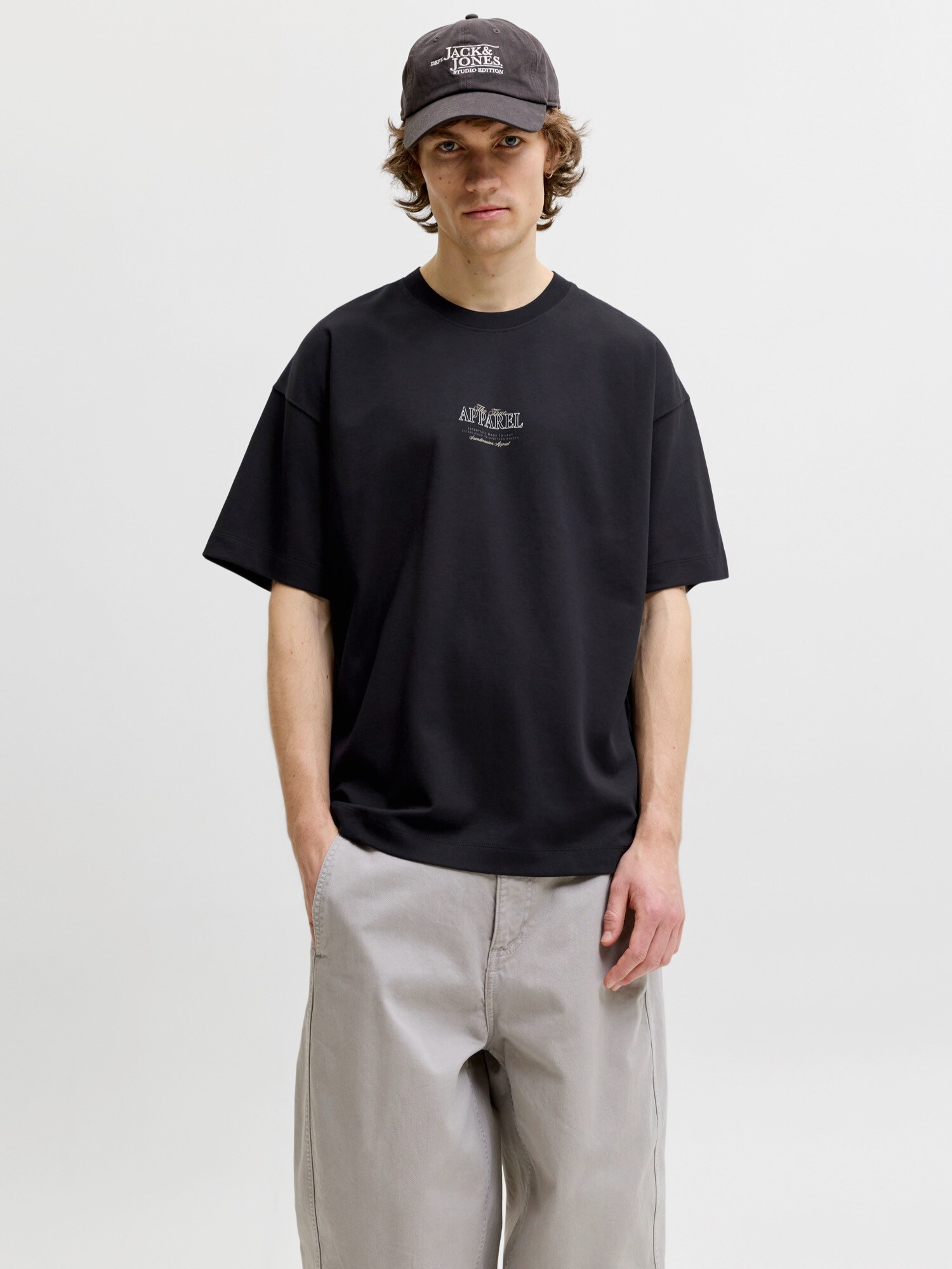 JACK & JONES Dres 'JJEBARRON STUDIO'  béžová / svetlozelená / čierna / biela