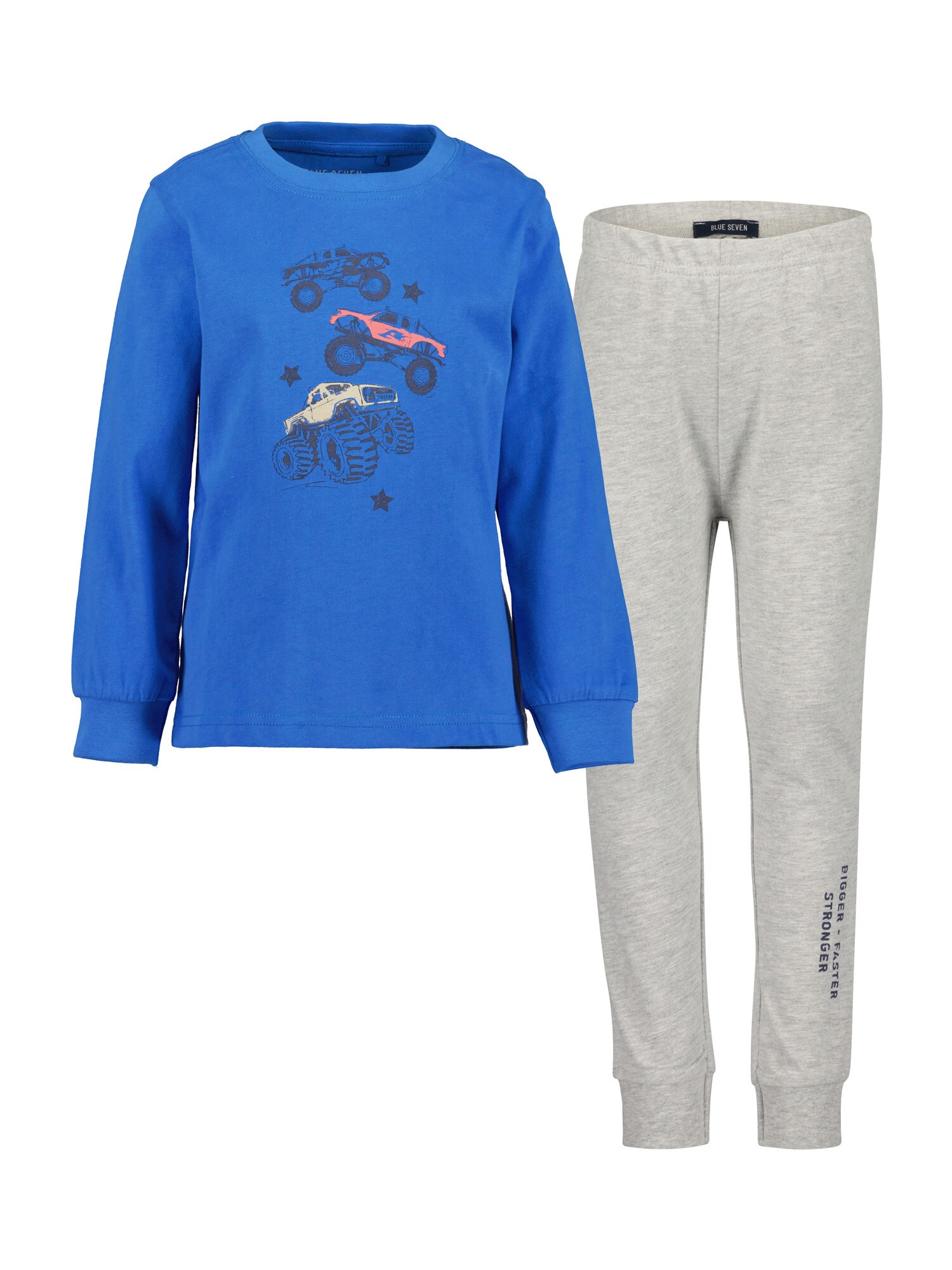 BLUE SEVEN Pijamale  albastru / gri / portocaliu