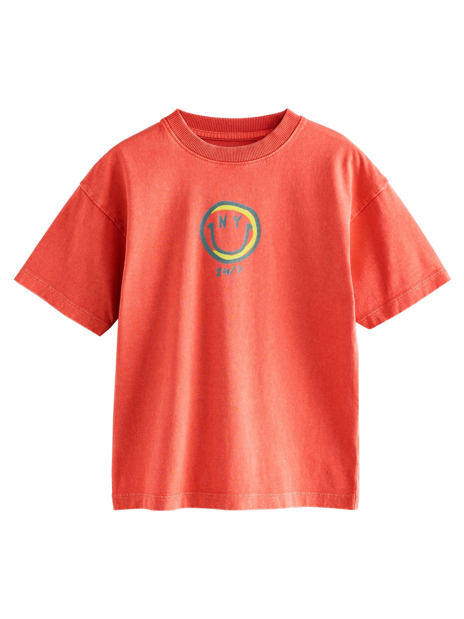 Next Tricou  galben / verde petrol / roșu