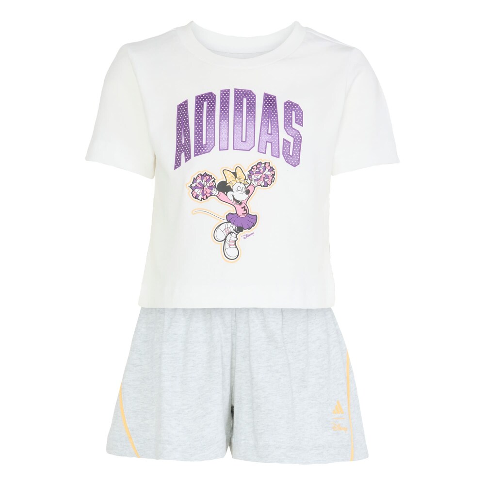 ADIDAS SPORTSWEAR Trainingsanzug 'Adidas x Disney Minnie Mouse' Mädchen Größe 110 hellgrau / lila / schwarz / weiß