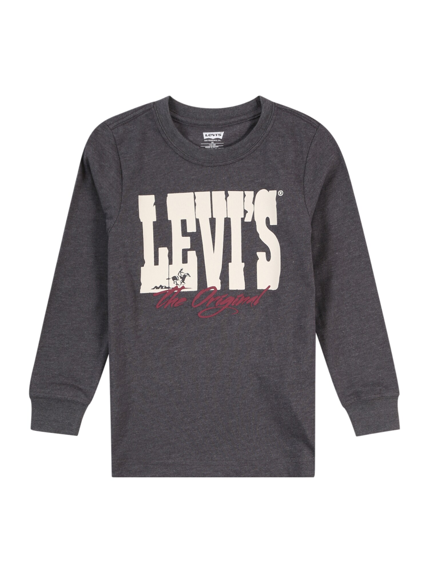 Levi's Kids Tričko  sivá melírovaná / čerešňová / biela