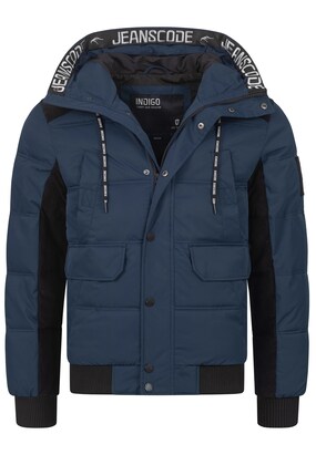 INDICODE JEANS Winterjas ‘Jakobe’ Blauw / Zwart