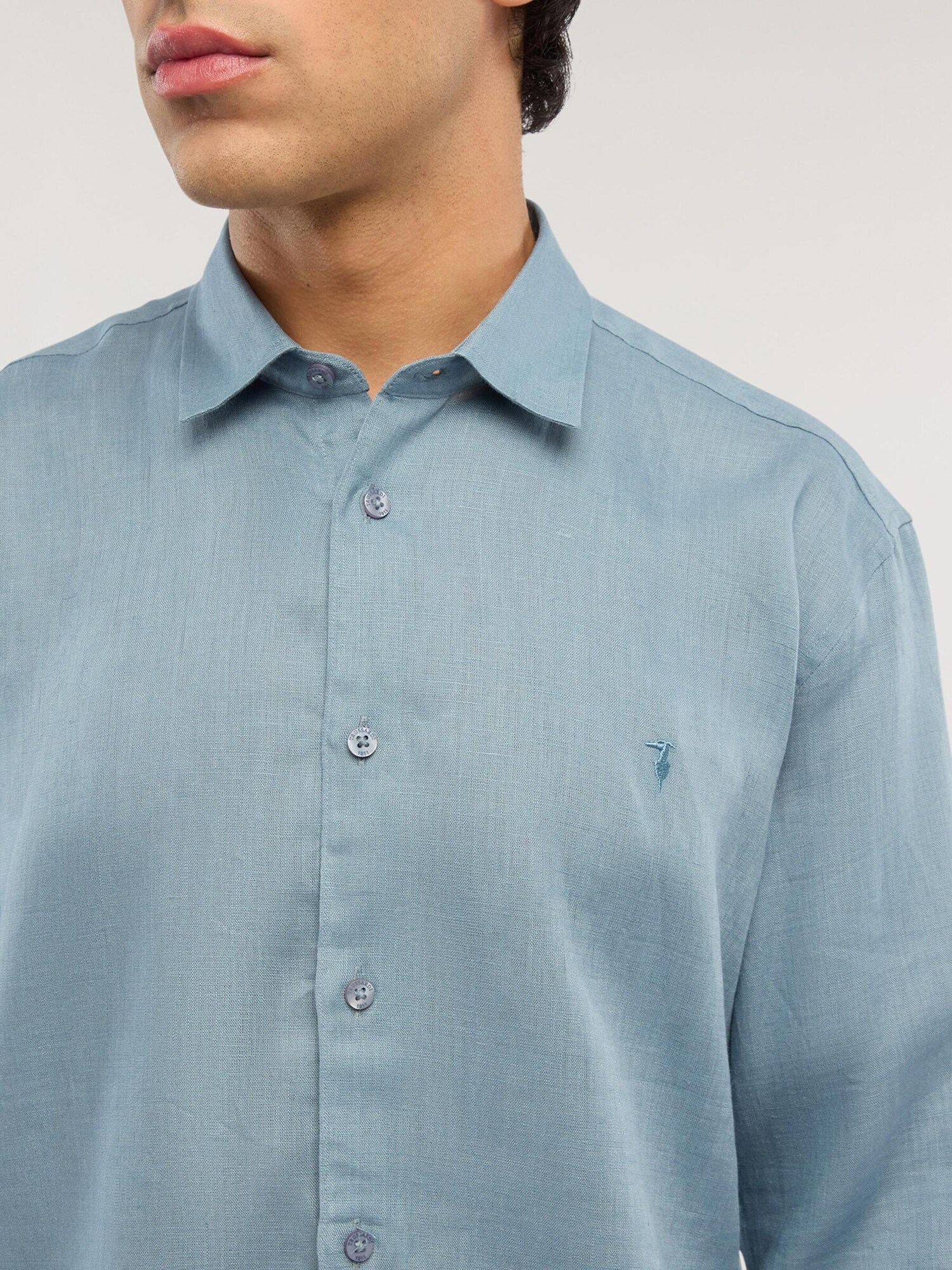 Trussardi Camisa azul – imagen 4