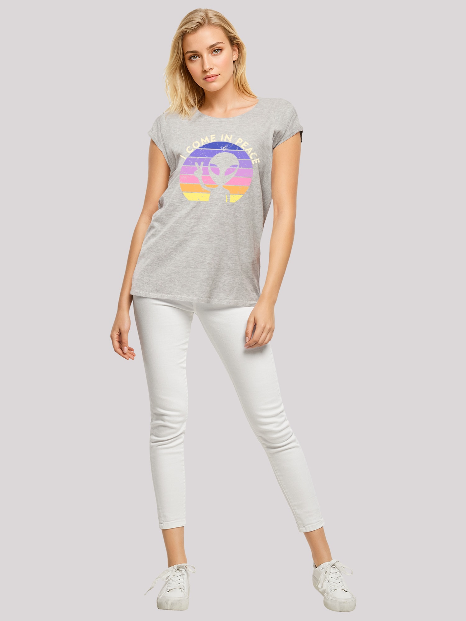 Thumbnail - F4NT4STIC T-Shirt Alien Peace Sunset