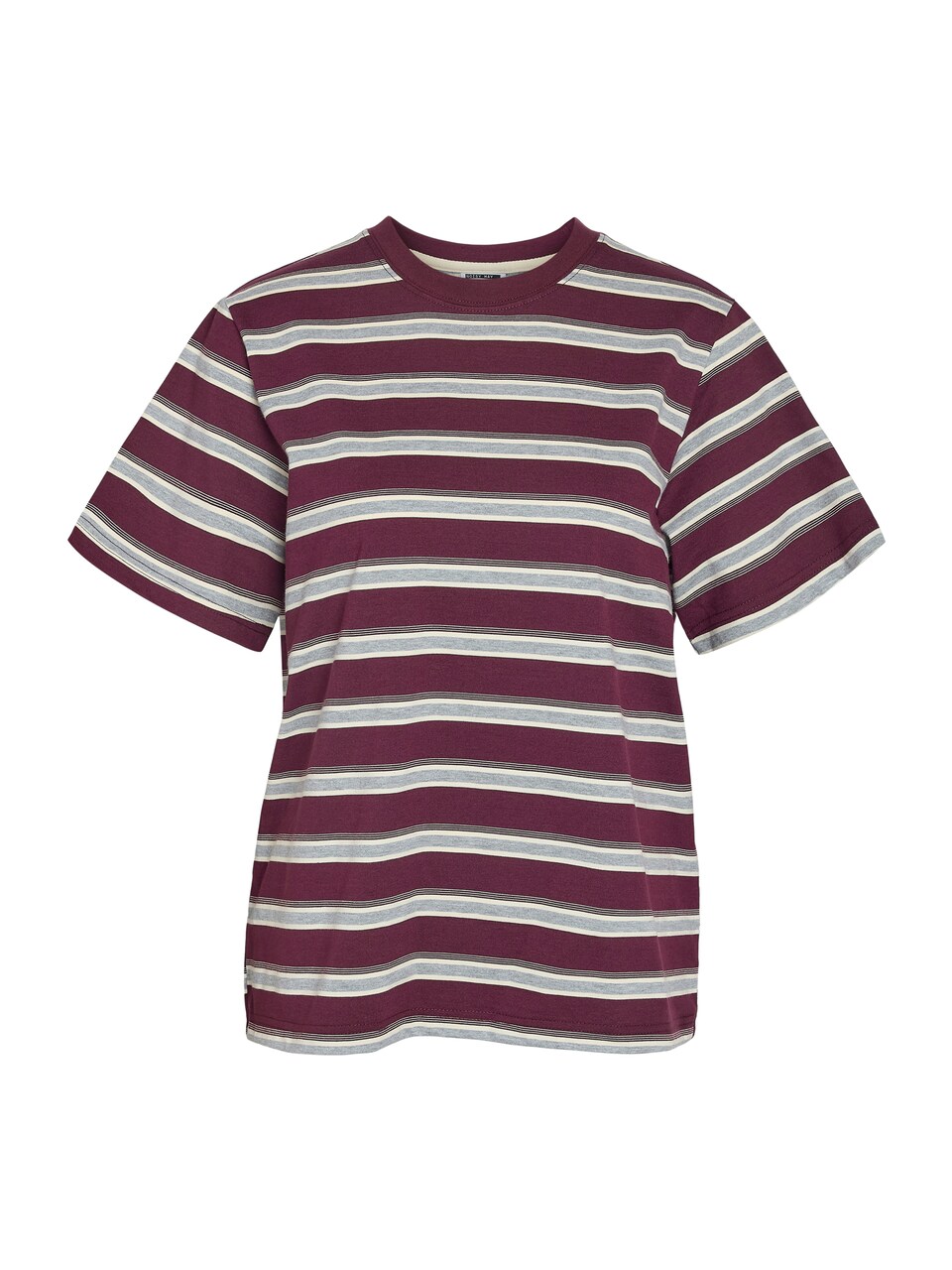 T-shirt 'NMEmber' grå / cyklamen / svart