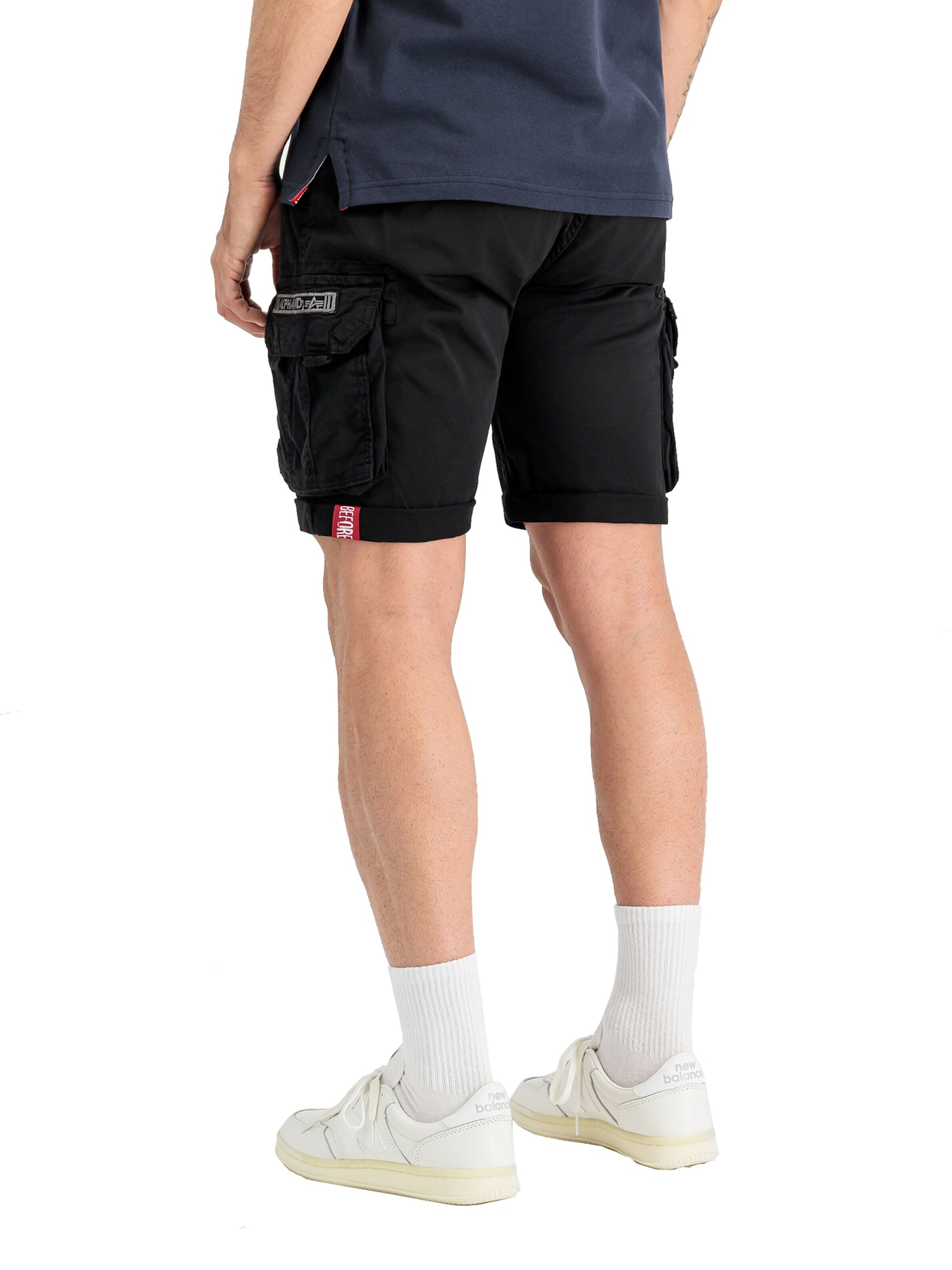 ALPHA INDUSTRIES Kapsáče  čierna / biela (obrázok 5)