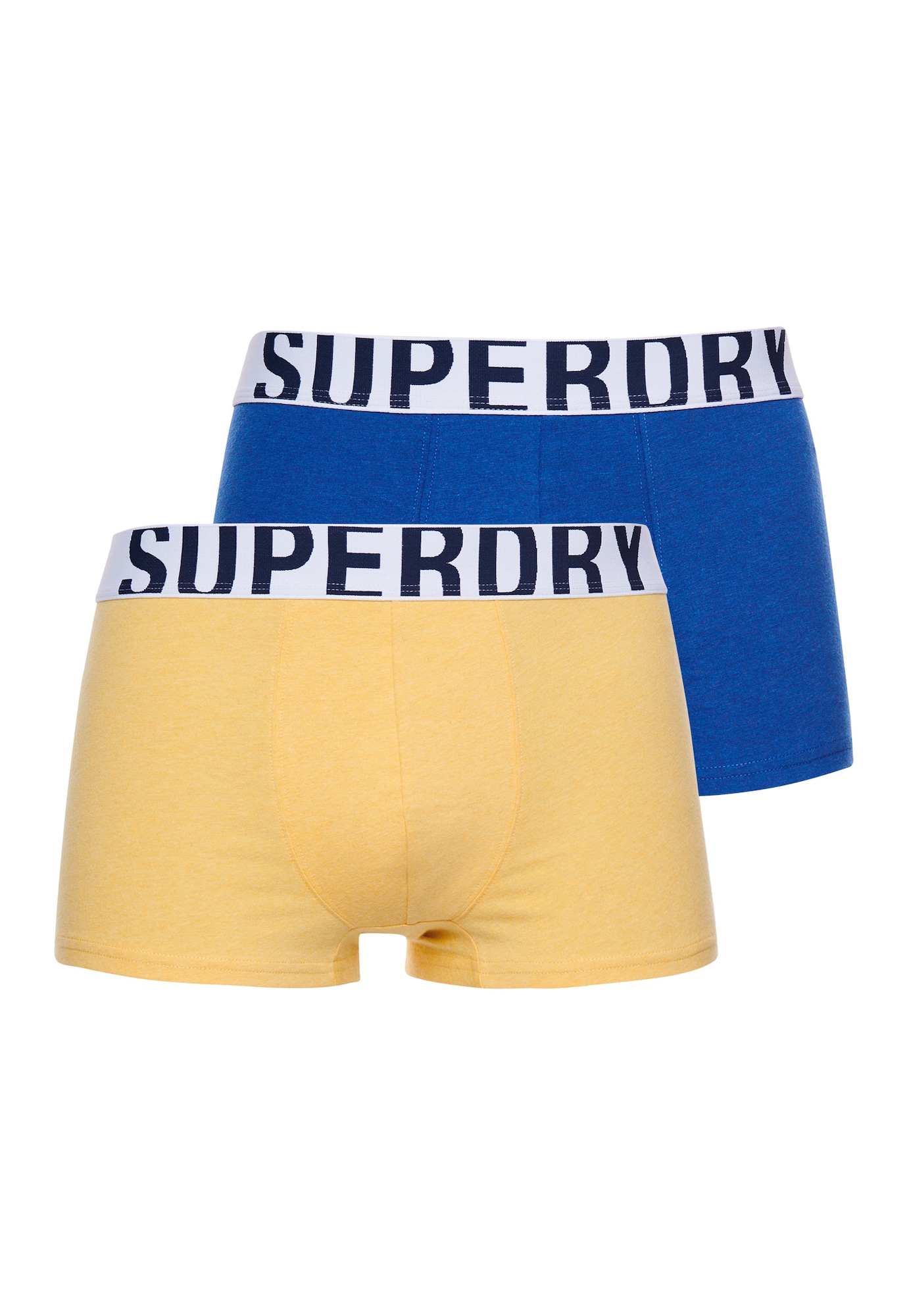 Superdry Boxer trumpikės mėlyna / geltona / juoda / balta