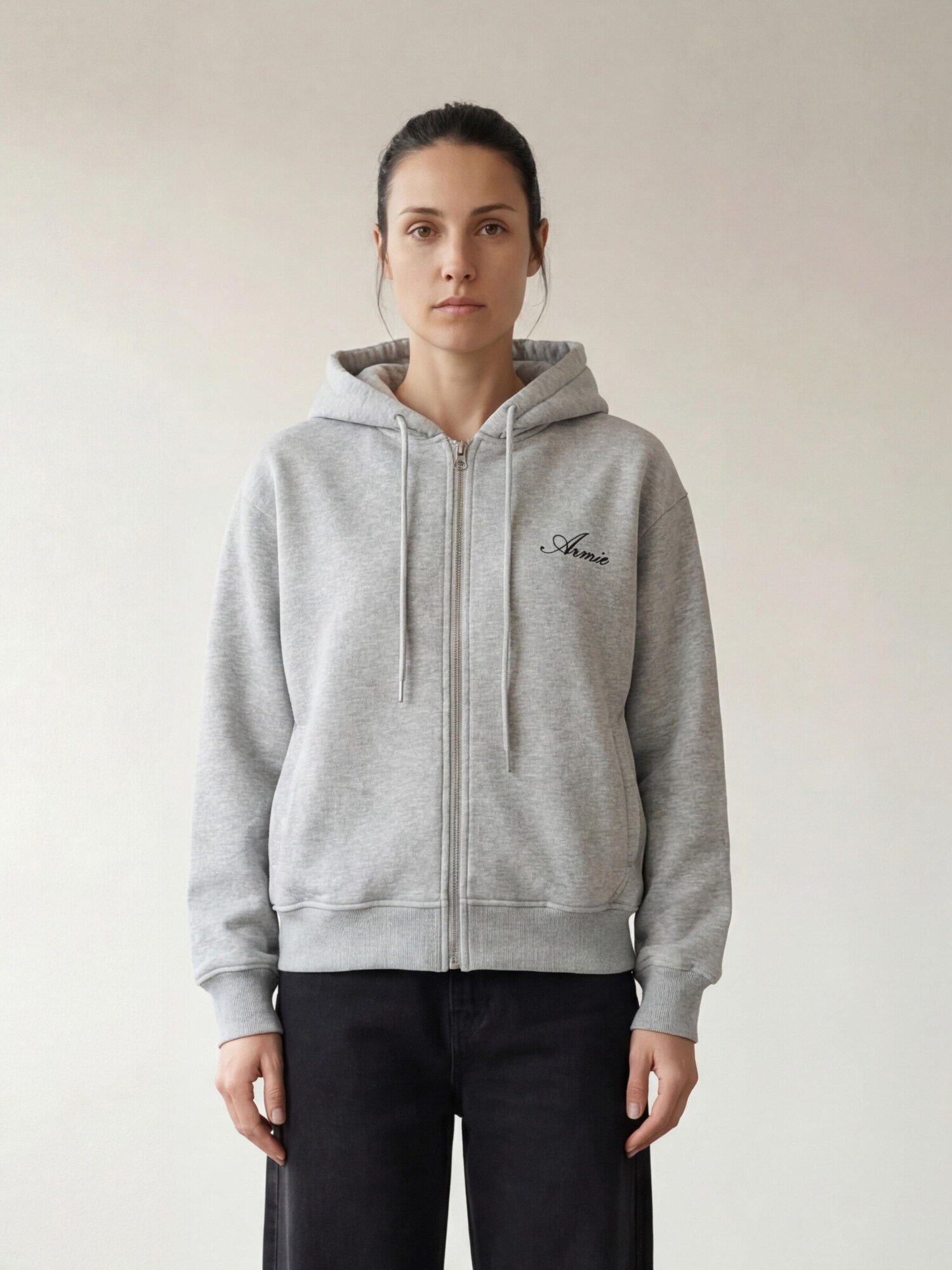 ARMIE Gornji dio trenirke 'The Kim Zip Hoddie' svijetlosiva
