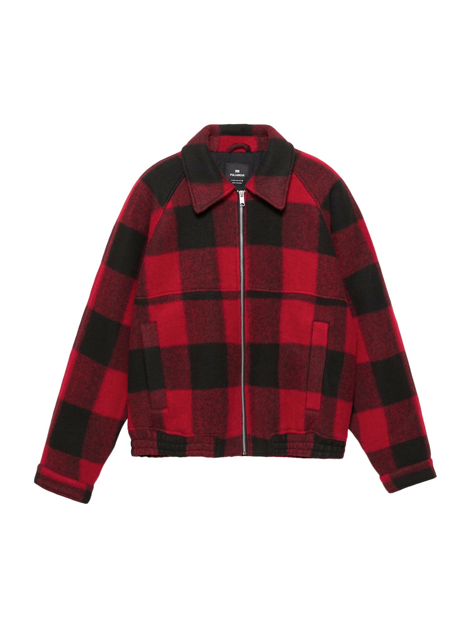 Pull&Bear Geacă de primăvară-toamnă  roșu / negru