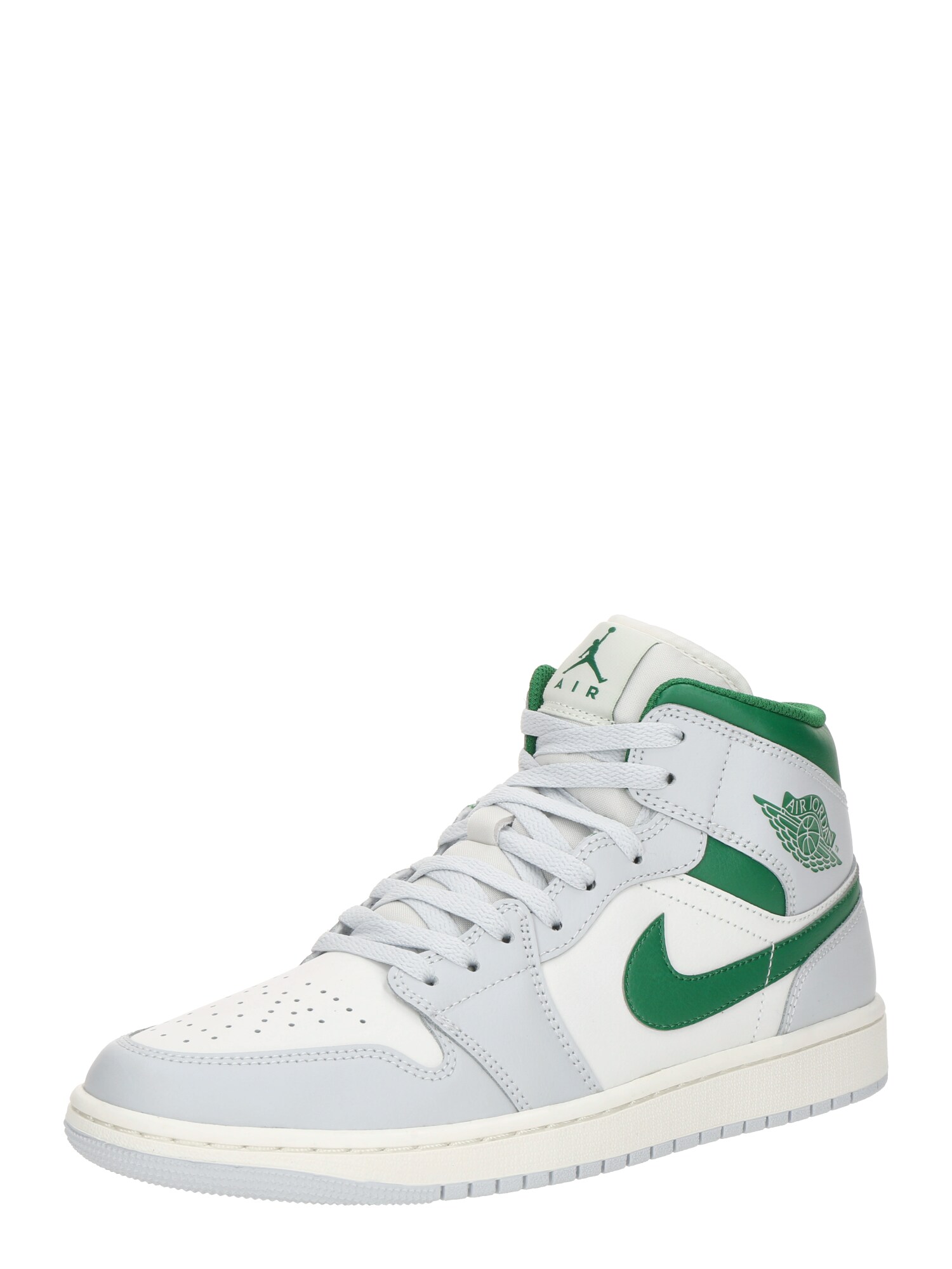 Jordan Nízke tenisky 'AIR JORDAN 1'  svetlosivá / zelená / biela