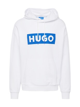 HUGO Sweatshirt ‘Nalves’ Blauw / Wit