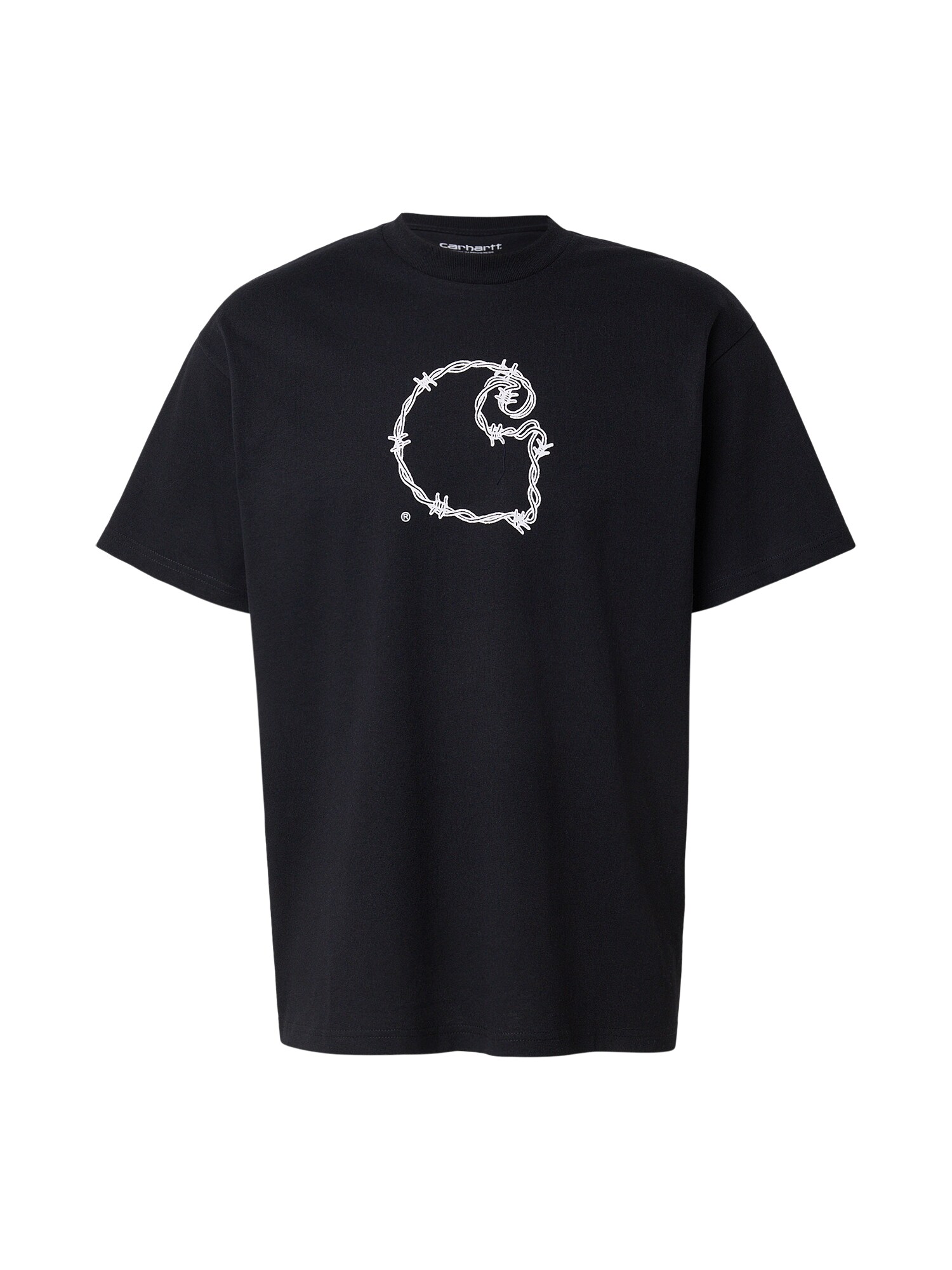 Carhartt WIP Tricou Barbwire  negru / alb