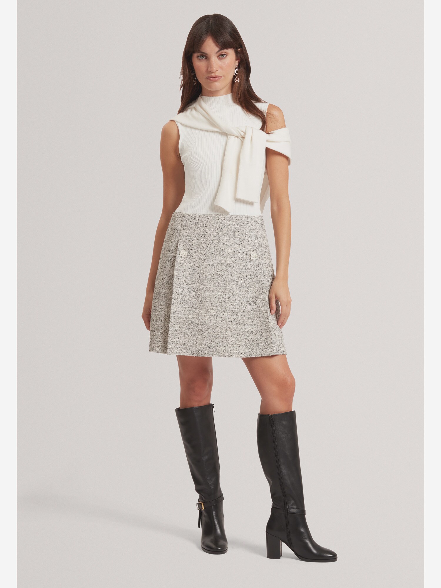 Ted Baker Vestido 'Ekaam' crema / marrón moteado – imagen 3