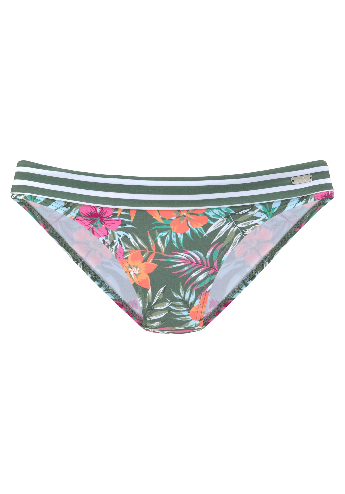 VENICE BEACH Slip costum de baie Summer  verde jad / verde închis / portocaliu / roz