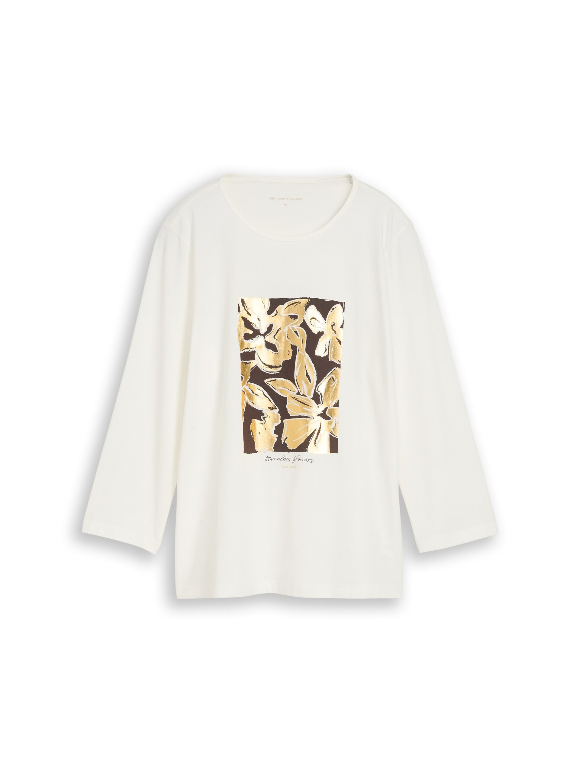 TOM TAILOR T-shirt mörkbrun / guld dam