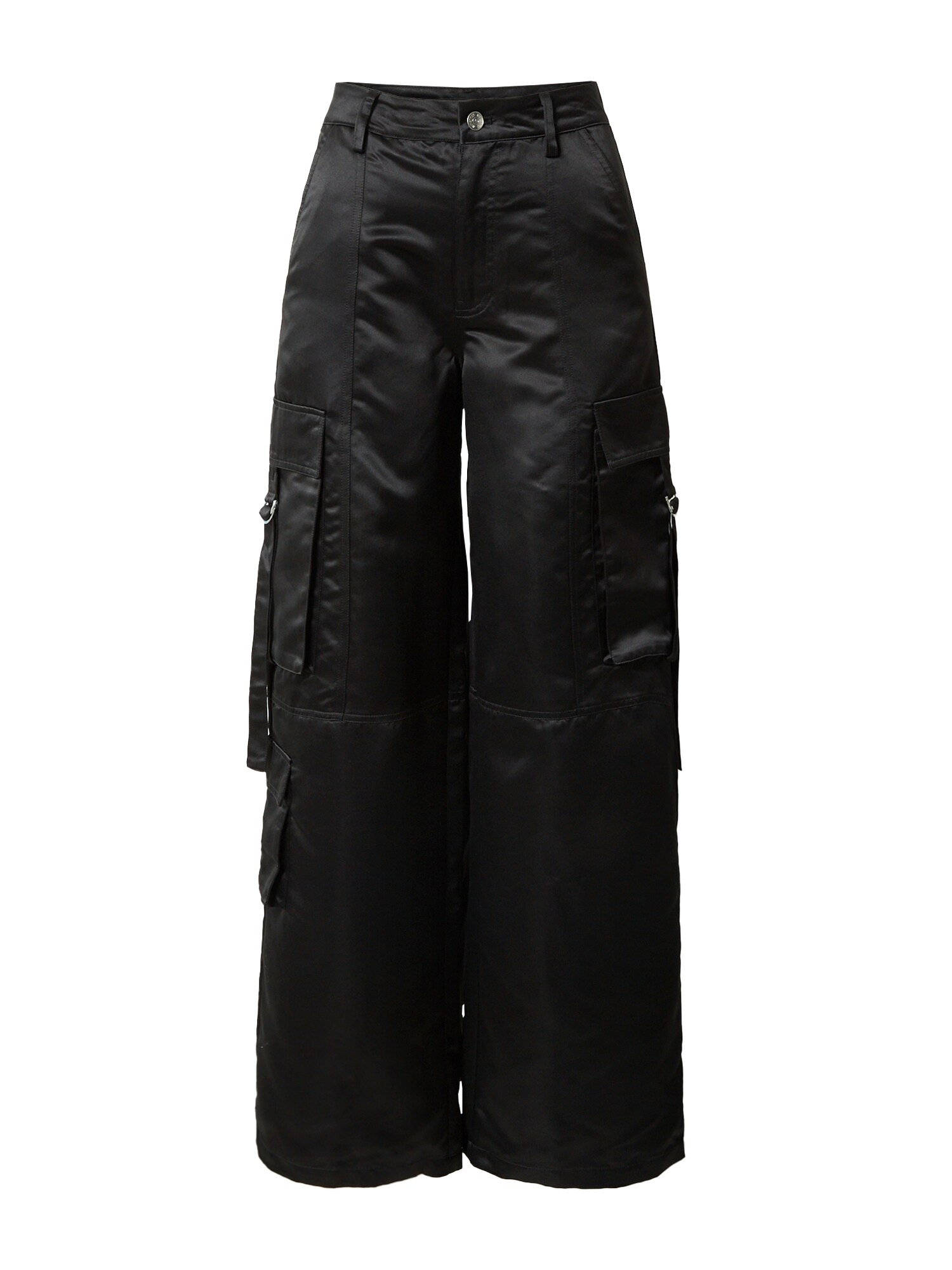 NEON & NYLON Laisvo stiliaus kelnės 'IZZY' juoda