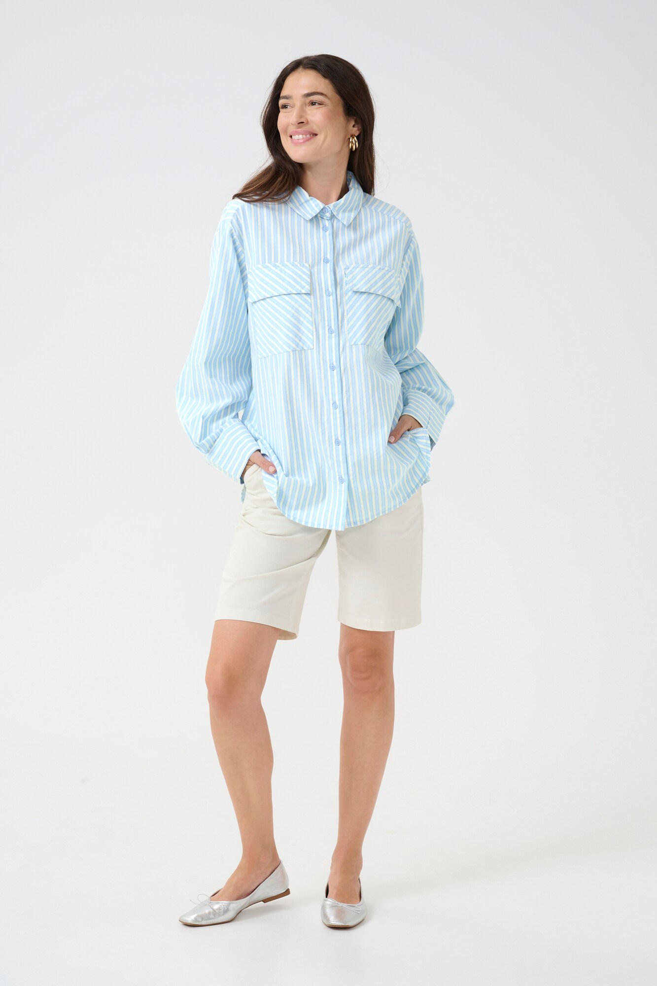 Thumbnail - Cream Bluse Nadela