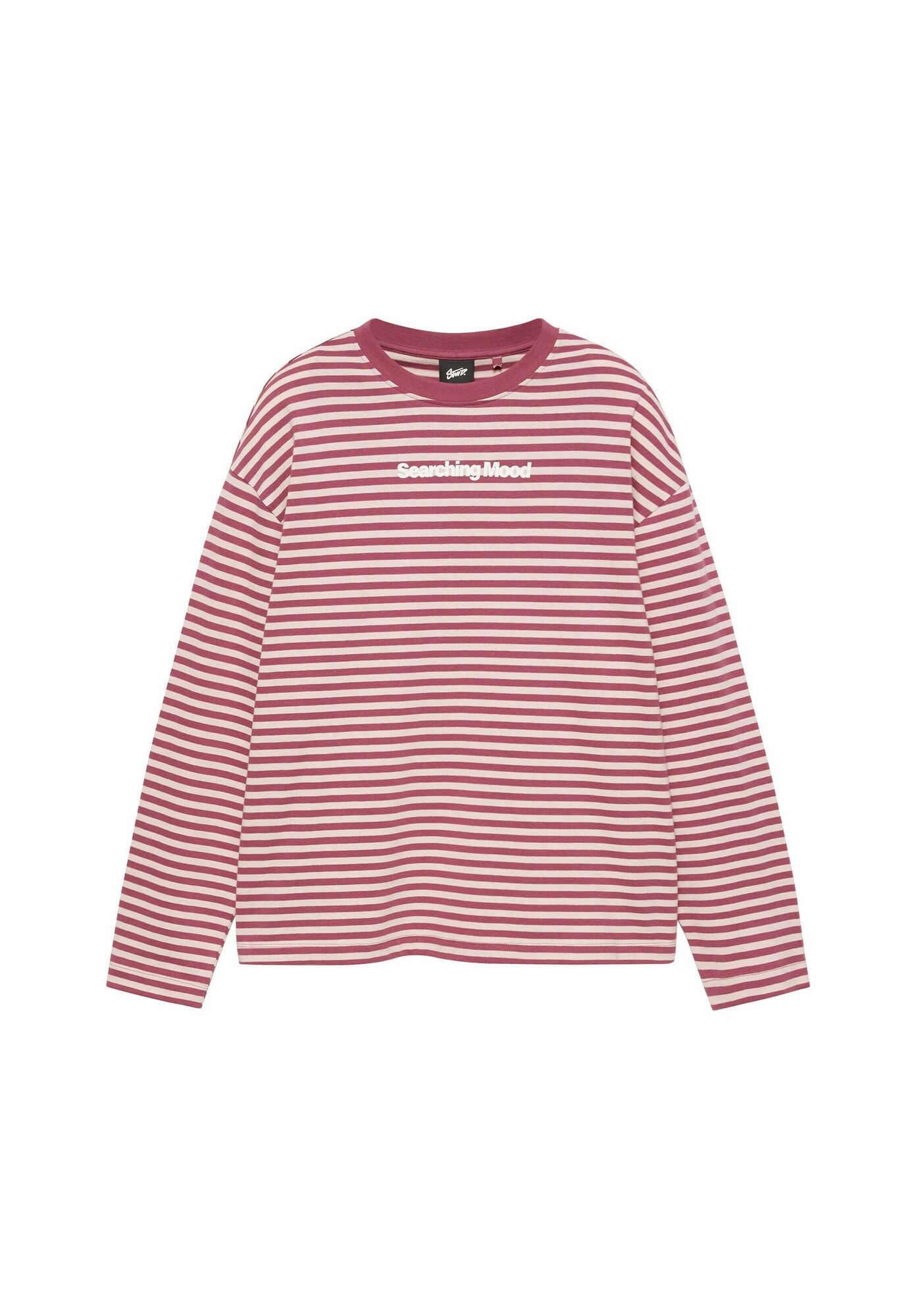 Pull&Bear Tricou STWD roz pastel / roșu burgundy / alb