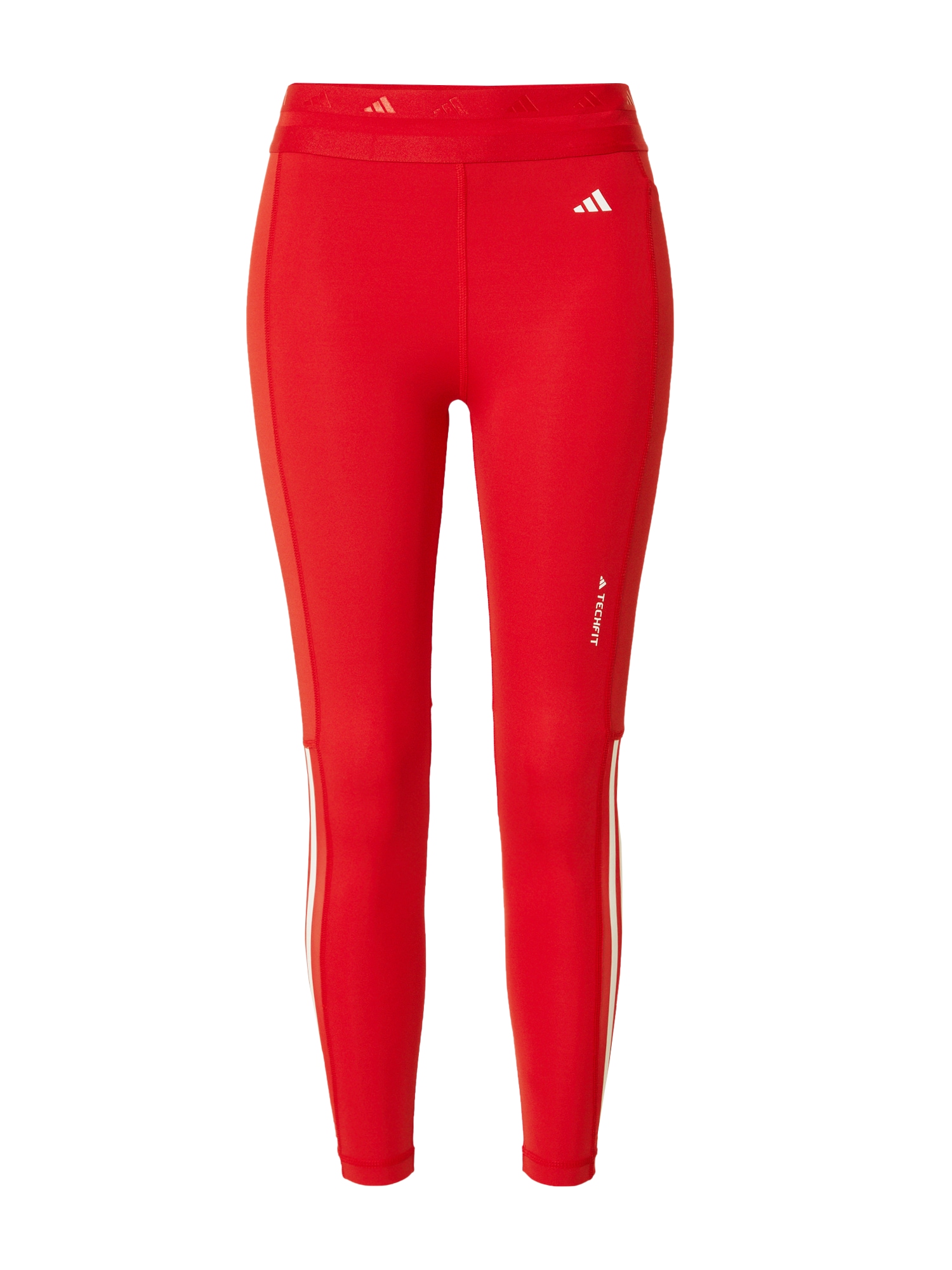 ADIDAS PERFORMANCE Sportske hlače 'Techfit Hyperglam'  crvena / bijela