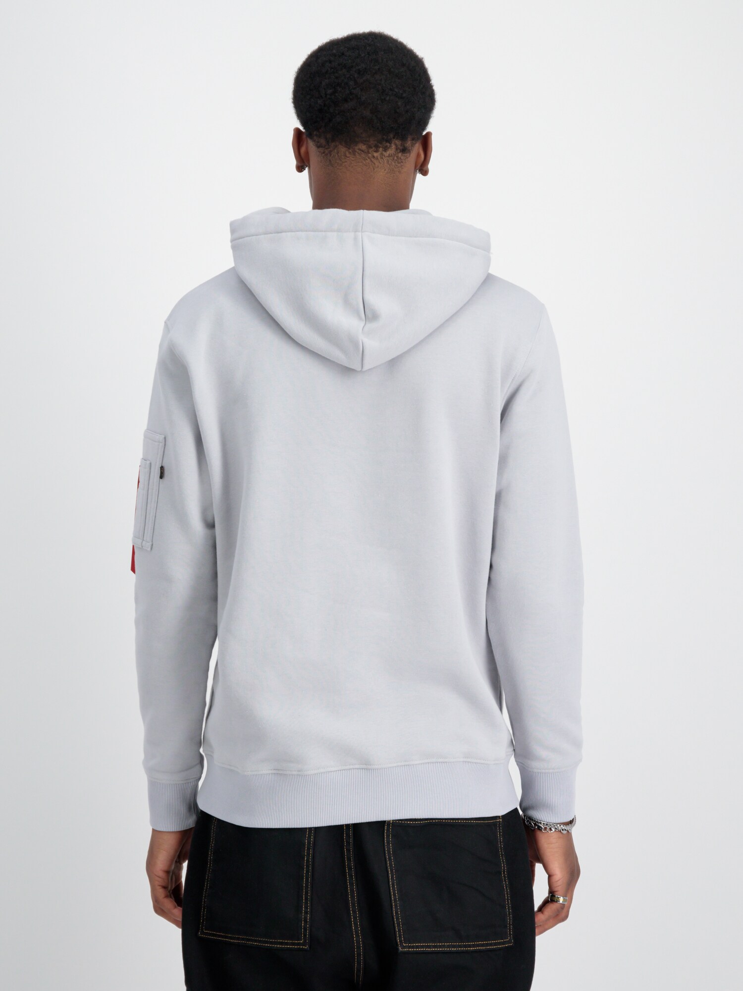 ALPHA INDUSTRIES Mikina svetlohnedá / svetlosivá / tmavočervená / čierna (obrázok 5)