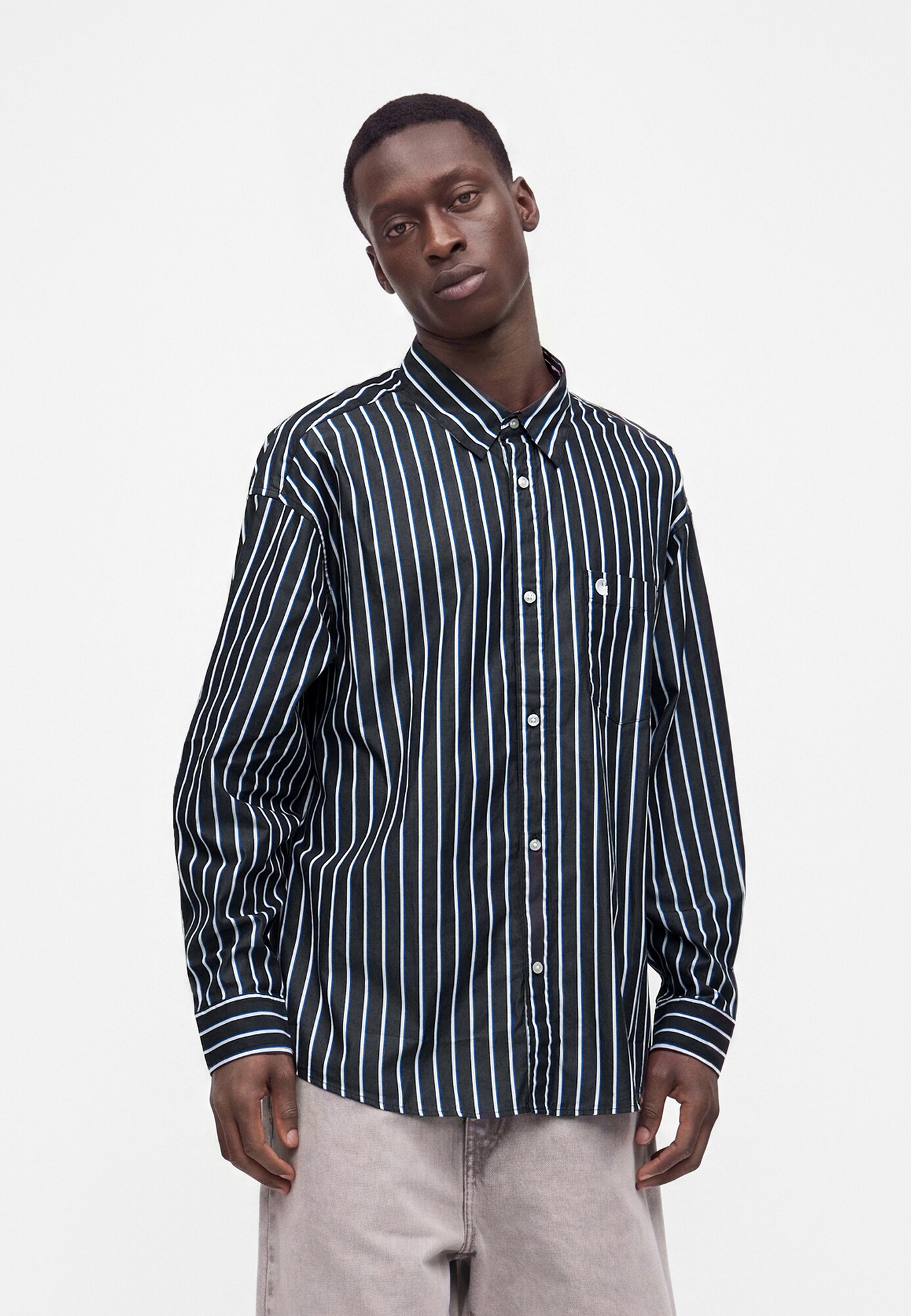 Carhartt WIP Cămașă Gowan albastru / negru / alb