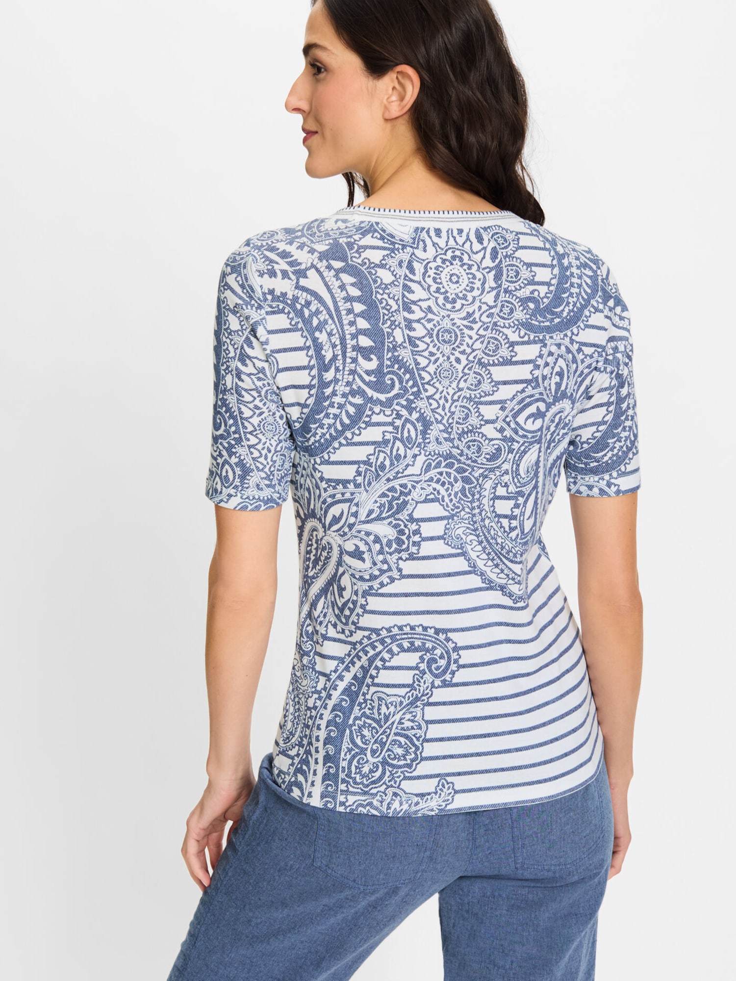 Thumbnail - Olsen T-Shirt mit fantasievollen Paisley-Elementen