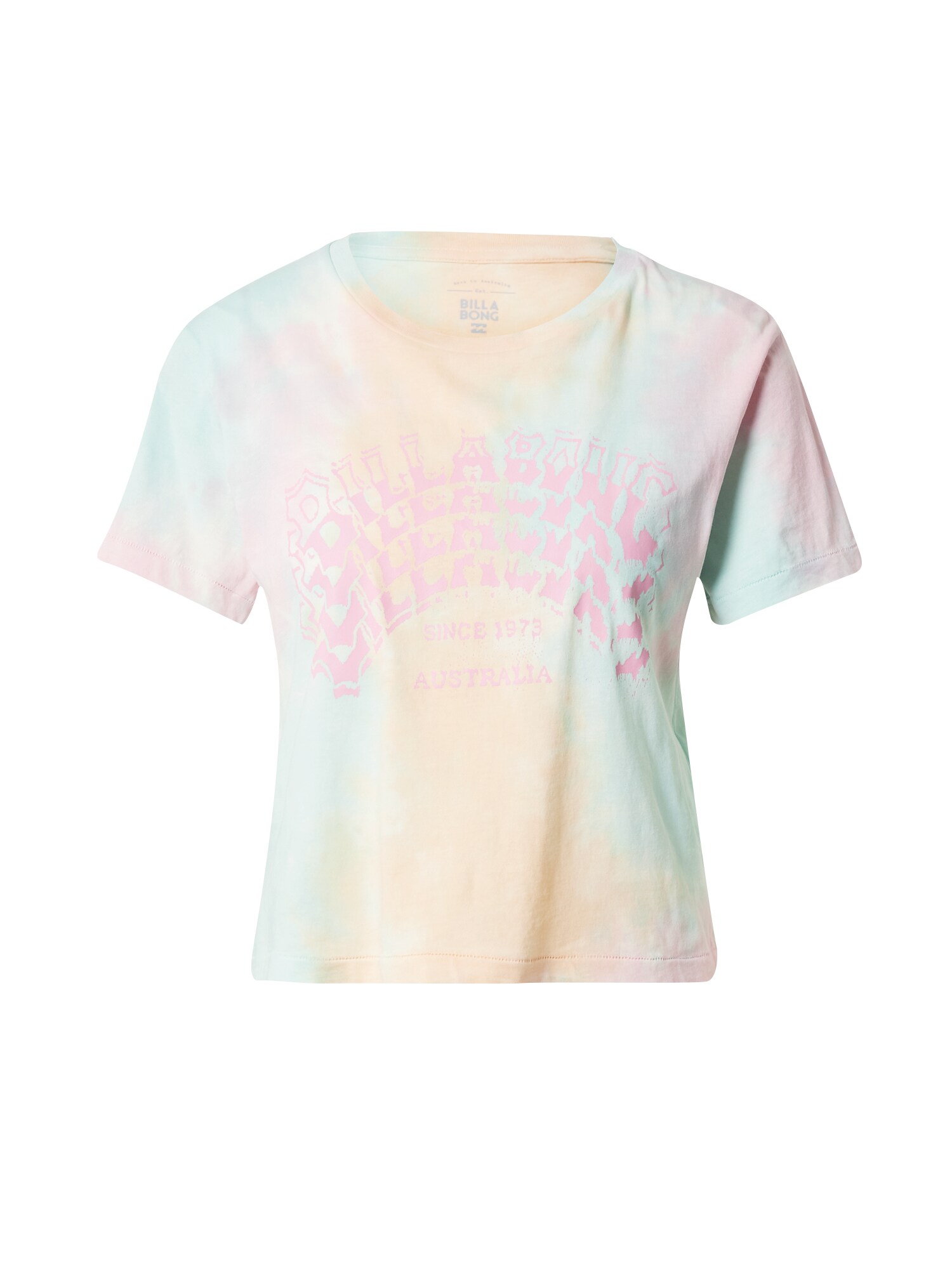 BILLABONG Majica  pastelno modra / pastelno zelena / svetlo oranžna / svetlo roza