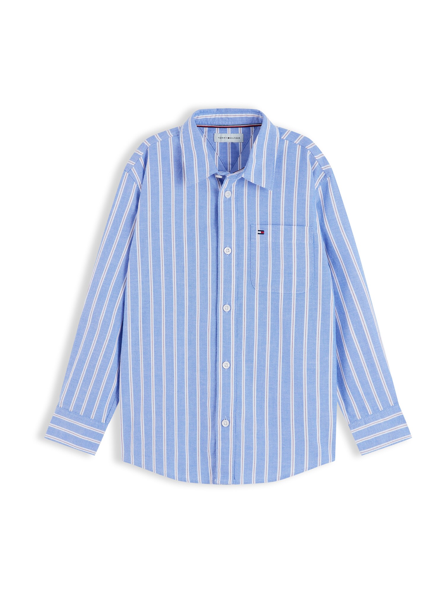 TOMMY HILFIGER Košeľa  svetlomodrá / tmavočervená / biela