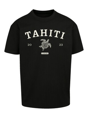 F4NT4STIC Shirt ‘Tahiti’ Zwart / Wit