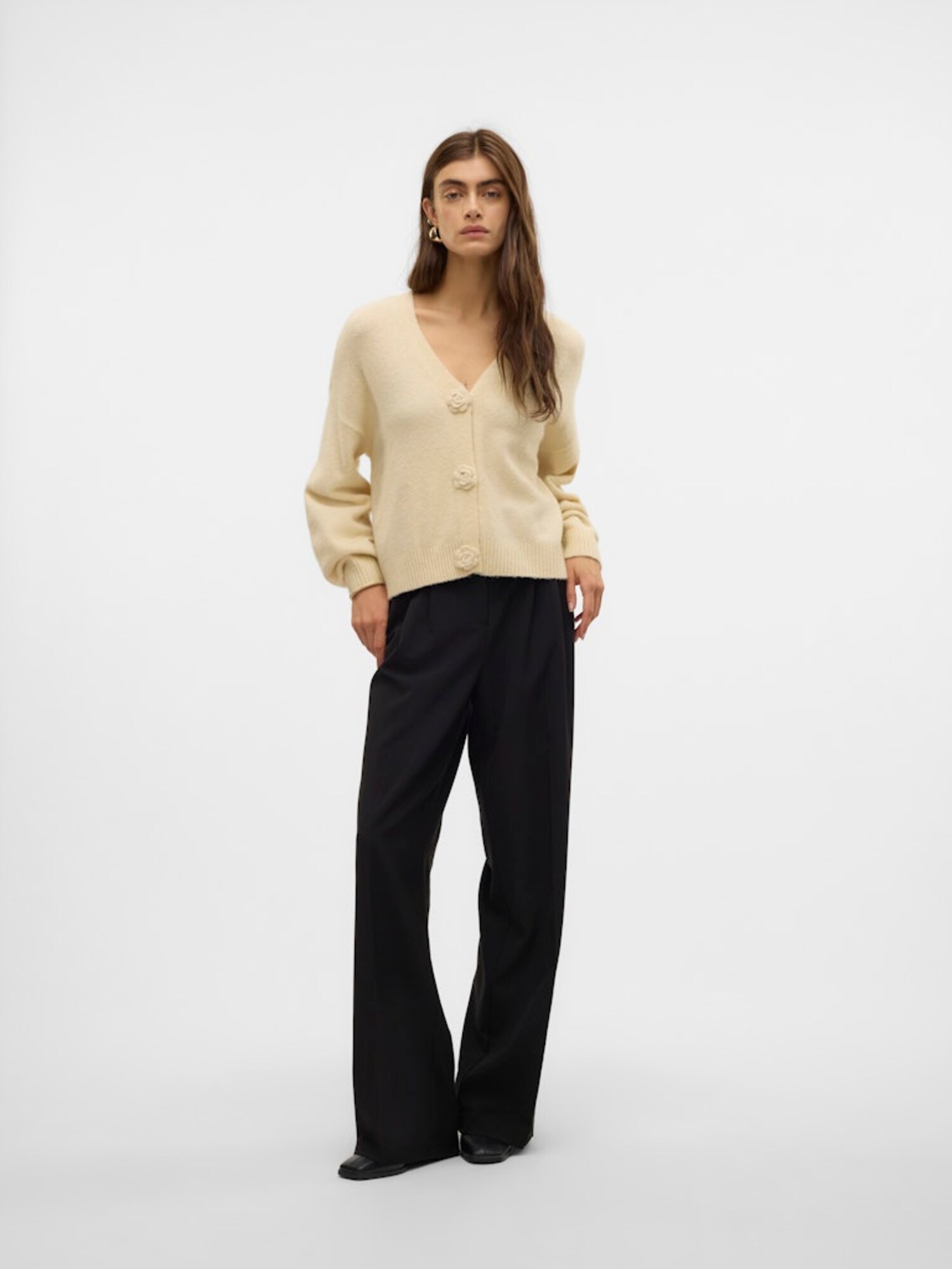 VERO MODA Kardigán 'VMCecily'  ekrü termék 2. képe