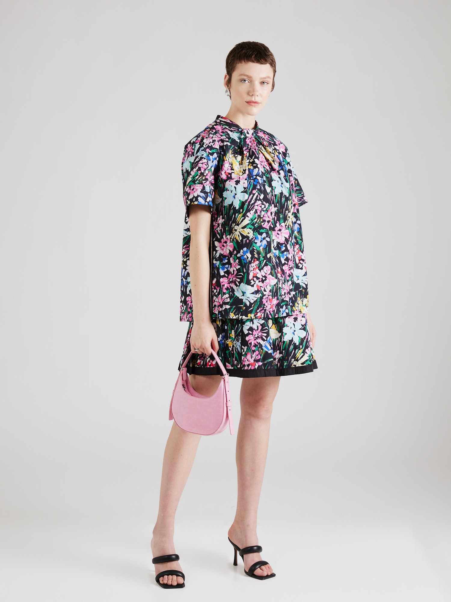 3.1 Phillip Lim Ruha 'FLWRWRKS'  türkiz / világoskék / rózsaszín / fekete termék 2. képe
