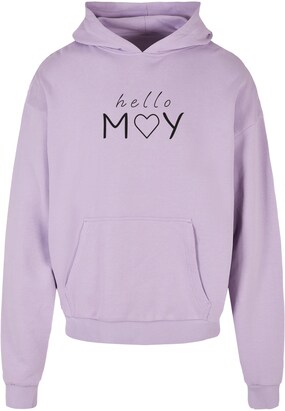 Merchcode Sweatshirt ‘Spring – Hello May’ Lila / Zwart