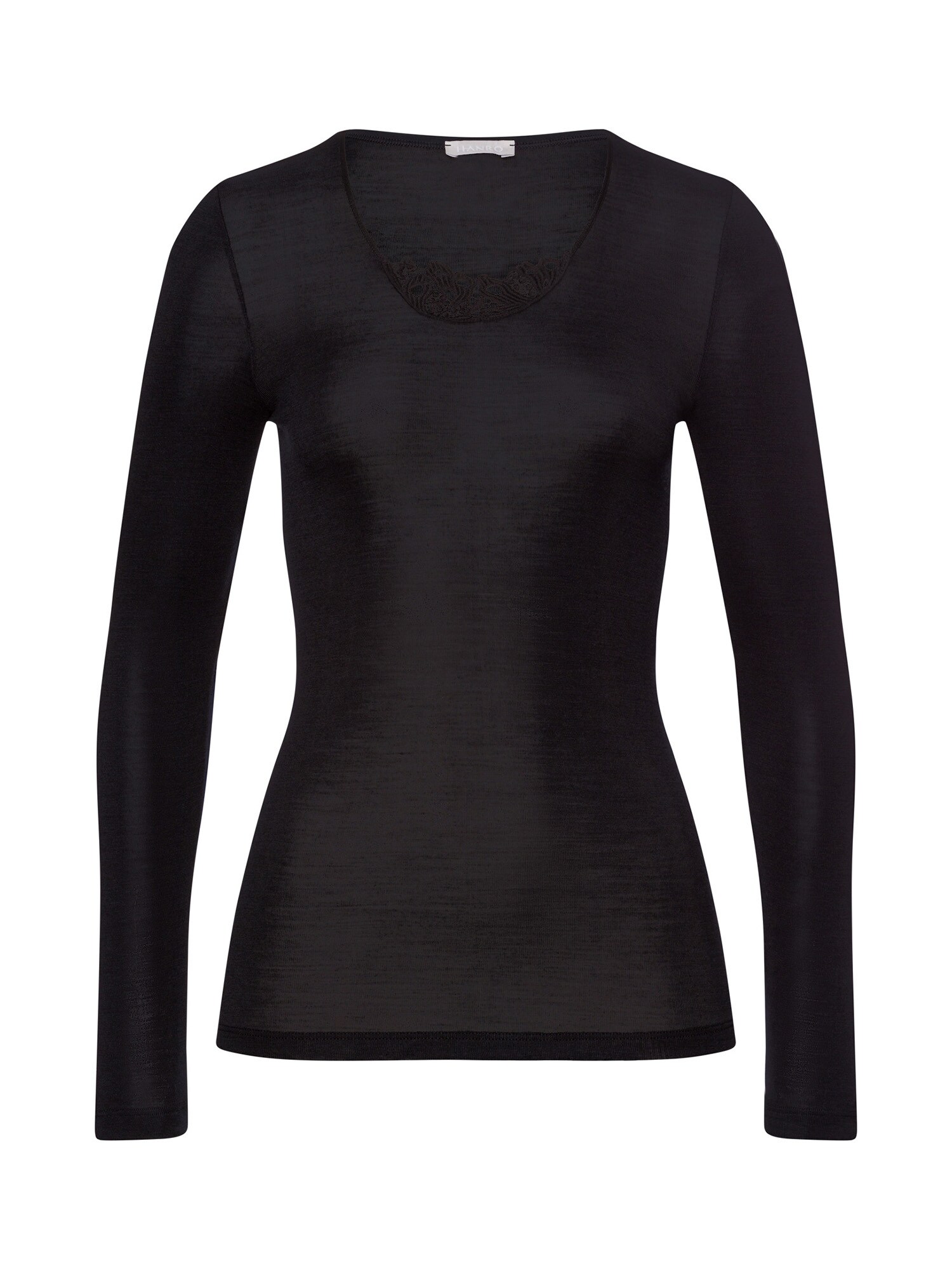 Hanro Camiseta térmica ' Woolen Silk ' negro – imagen 1