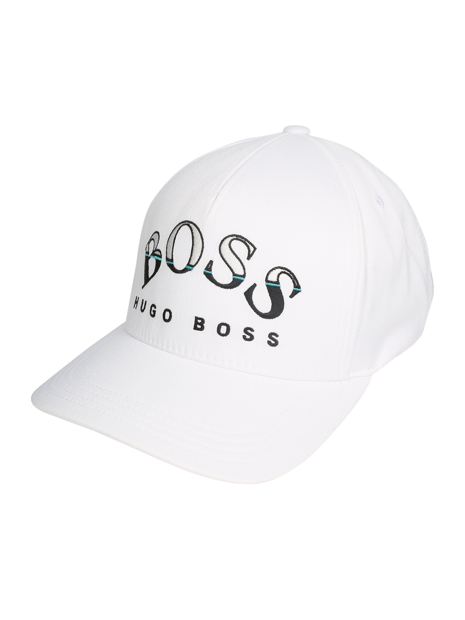 BOSS Kepurė 'Curved-2'  balta / juoda