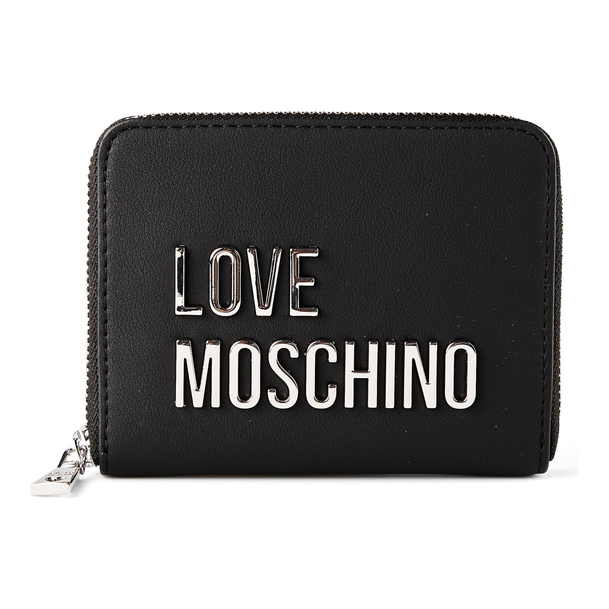 Love Moschino Portemonnee 'Bold Love' Zwart / Zilver