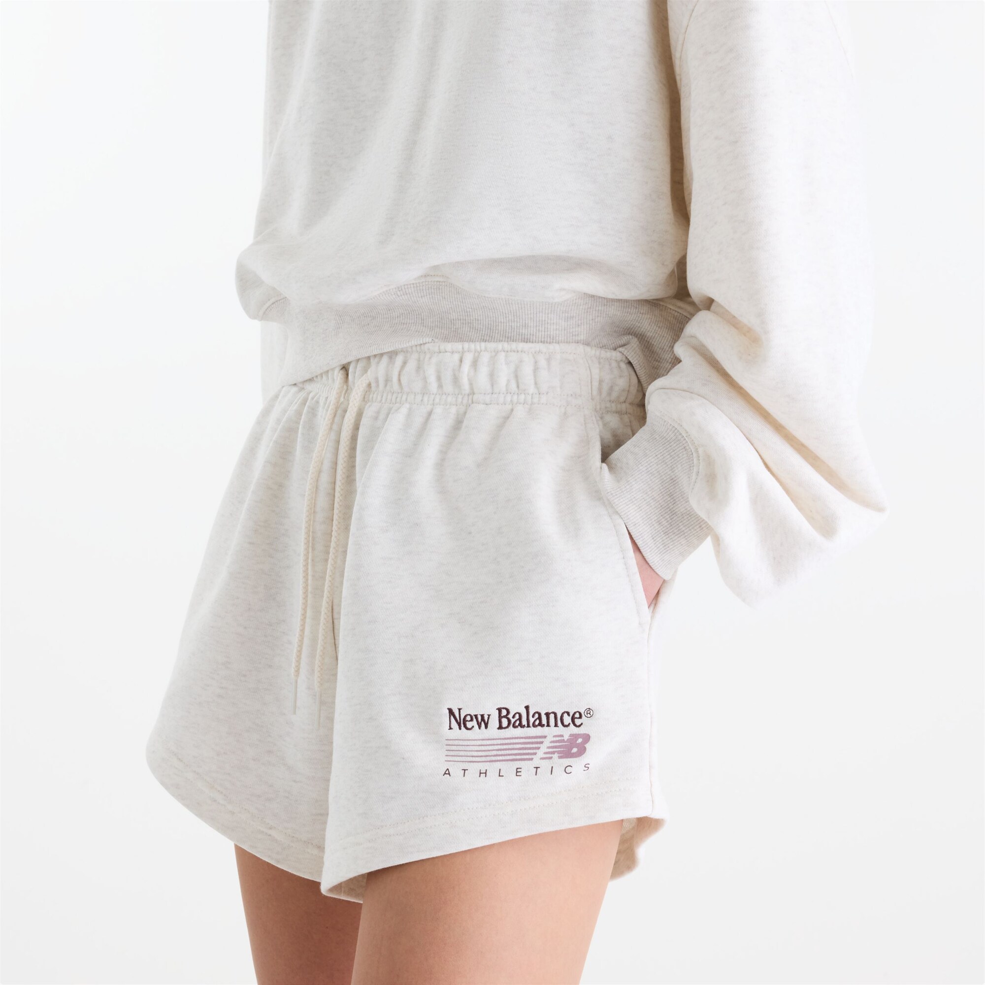 New balance Pantalón 'Trackside' ecru / berenjena / malva – imagen 3
