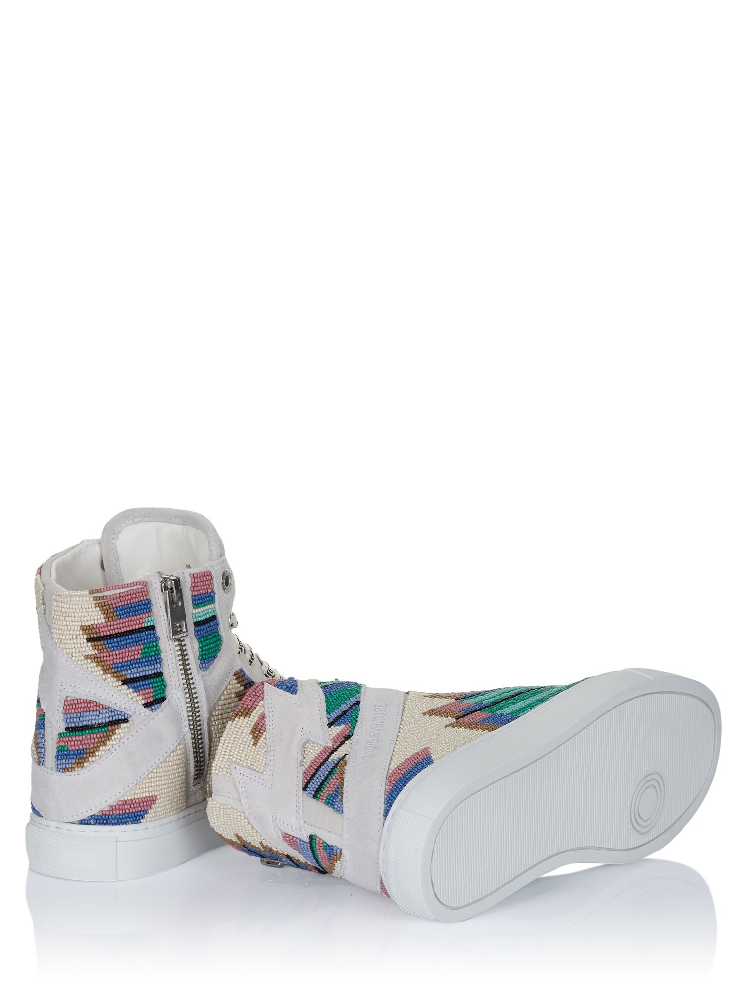 Zadig & Voltaire Zapatillas deportivas altas 'Zadig & Voltaire HIGH FLASH FOLK BEADS Sneaker weiß' blanco – imagen 3