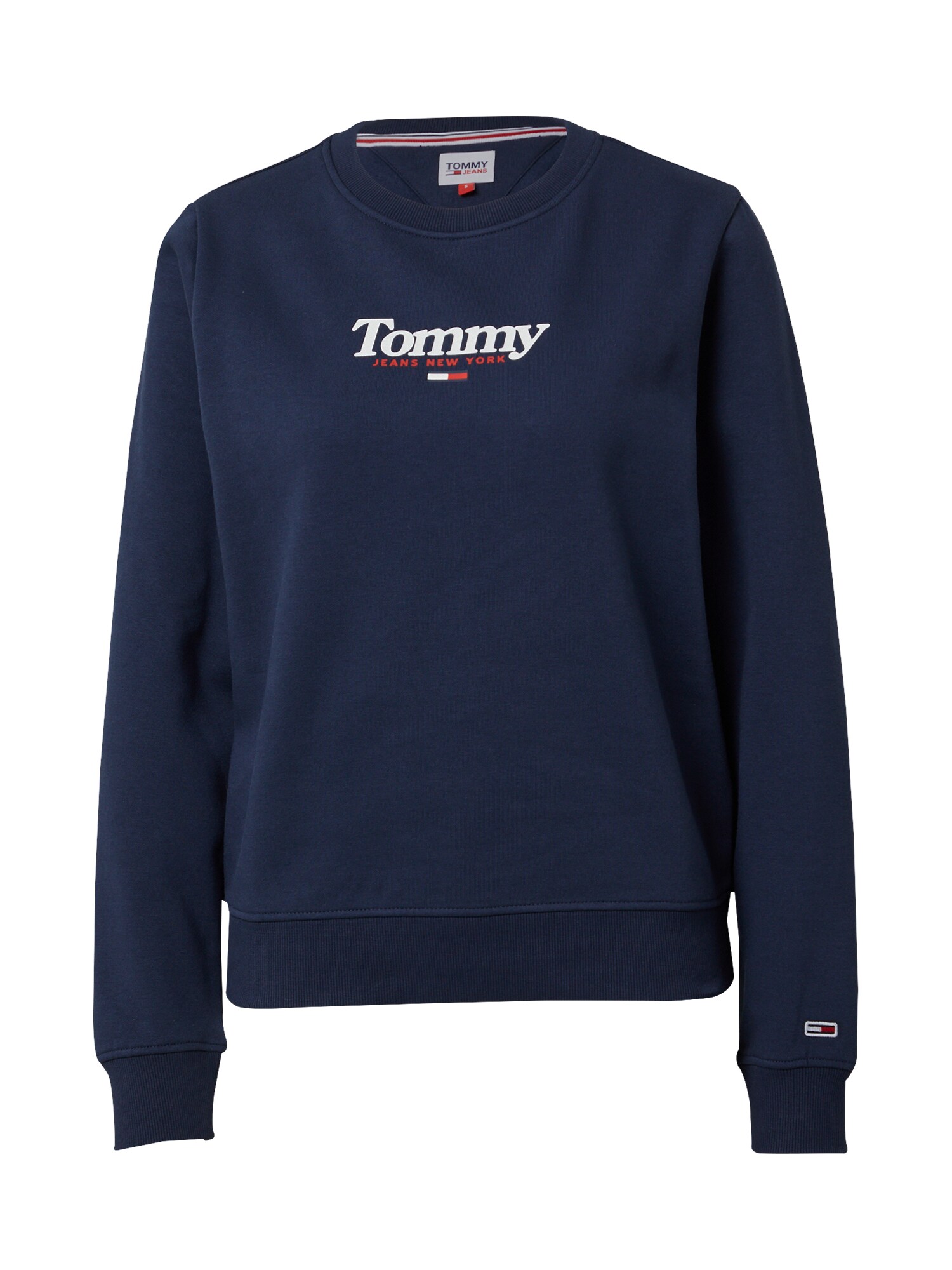 Tommy Jeans Megztinis be užsegimo 'ESSENTIAL'  tamsiai mėlyna / balta / raudona